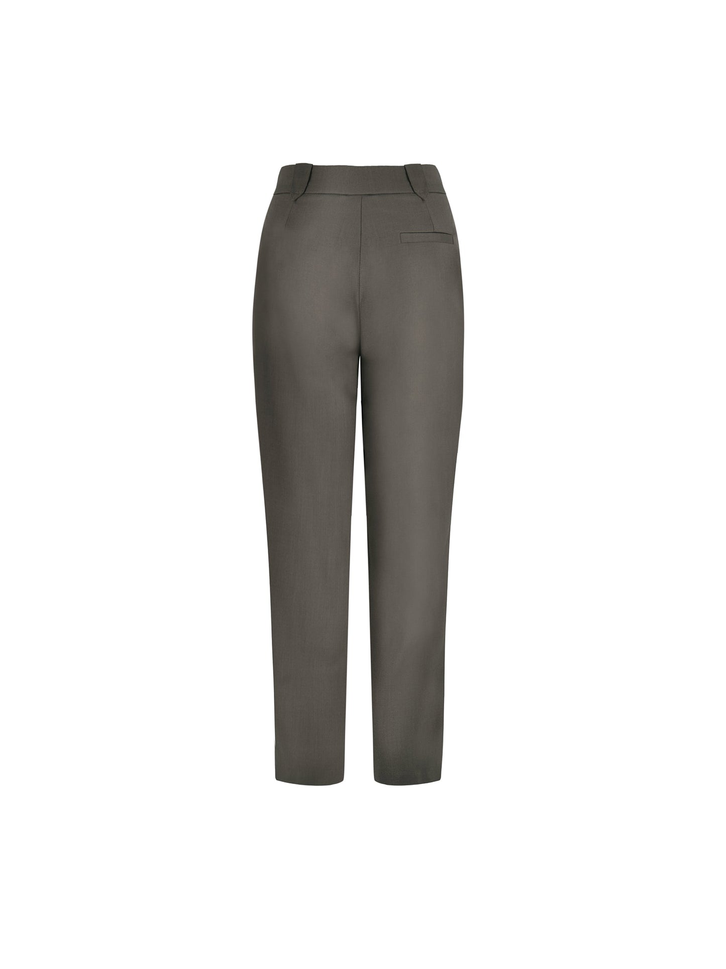 High-Waisted Straight Slim Tailored Trousers