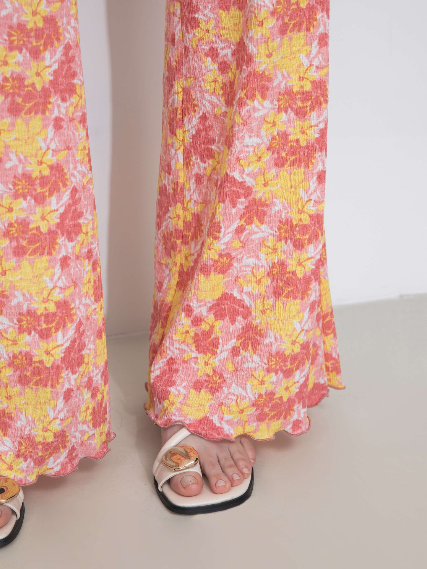 Women Wide Leg Floral Printed Pants