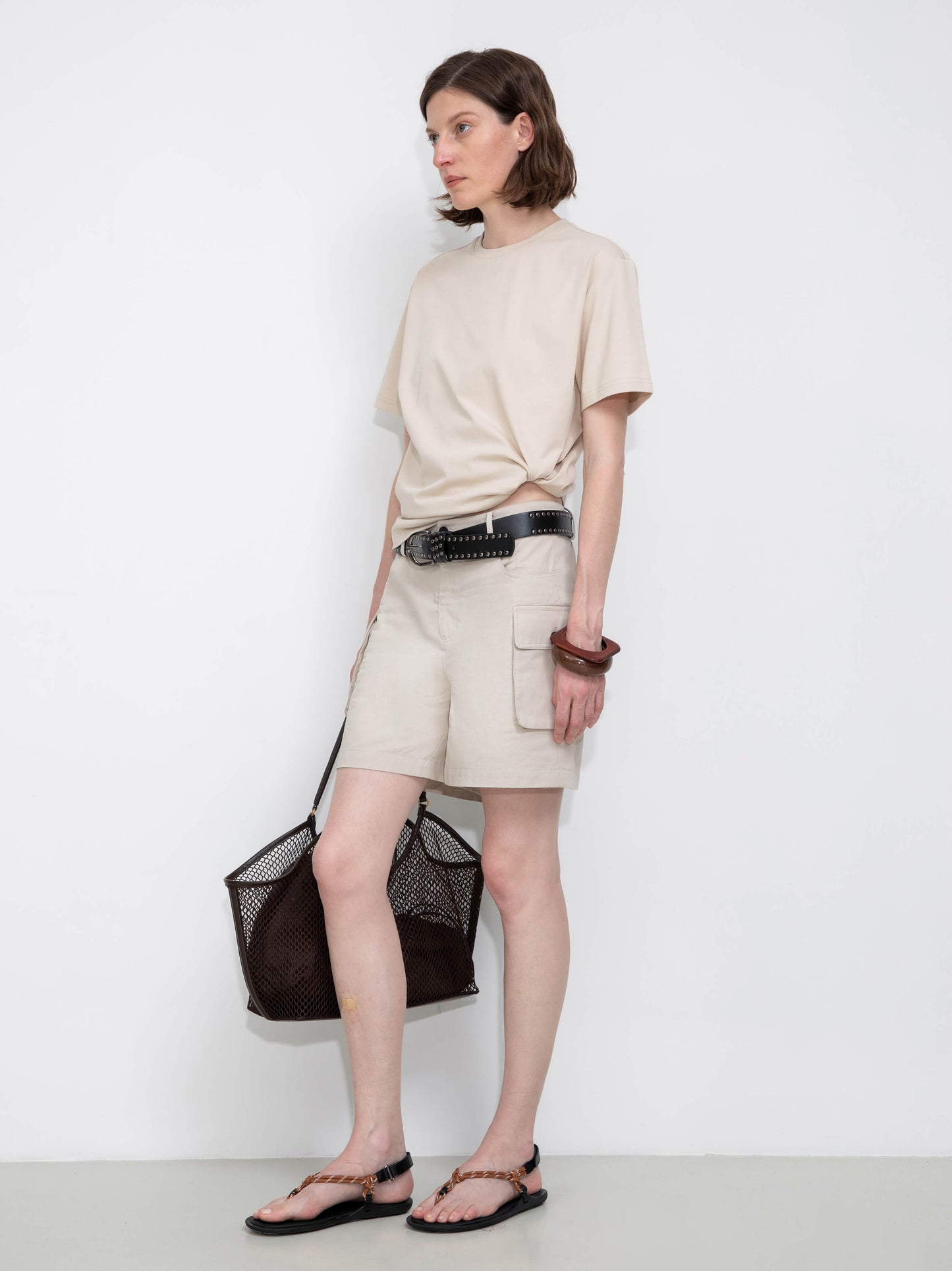 C by CUBIC Oversized Crew Neck Solid T-Shirt