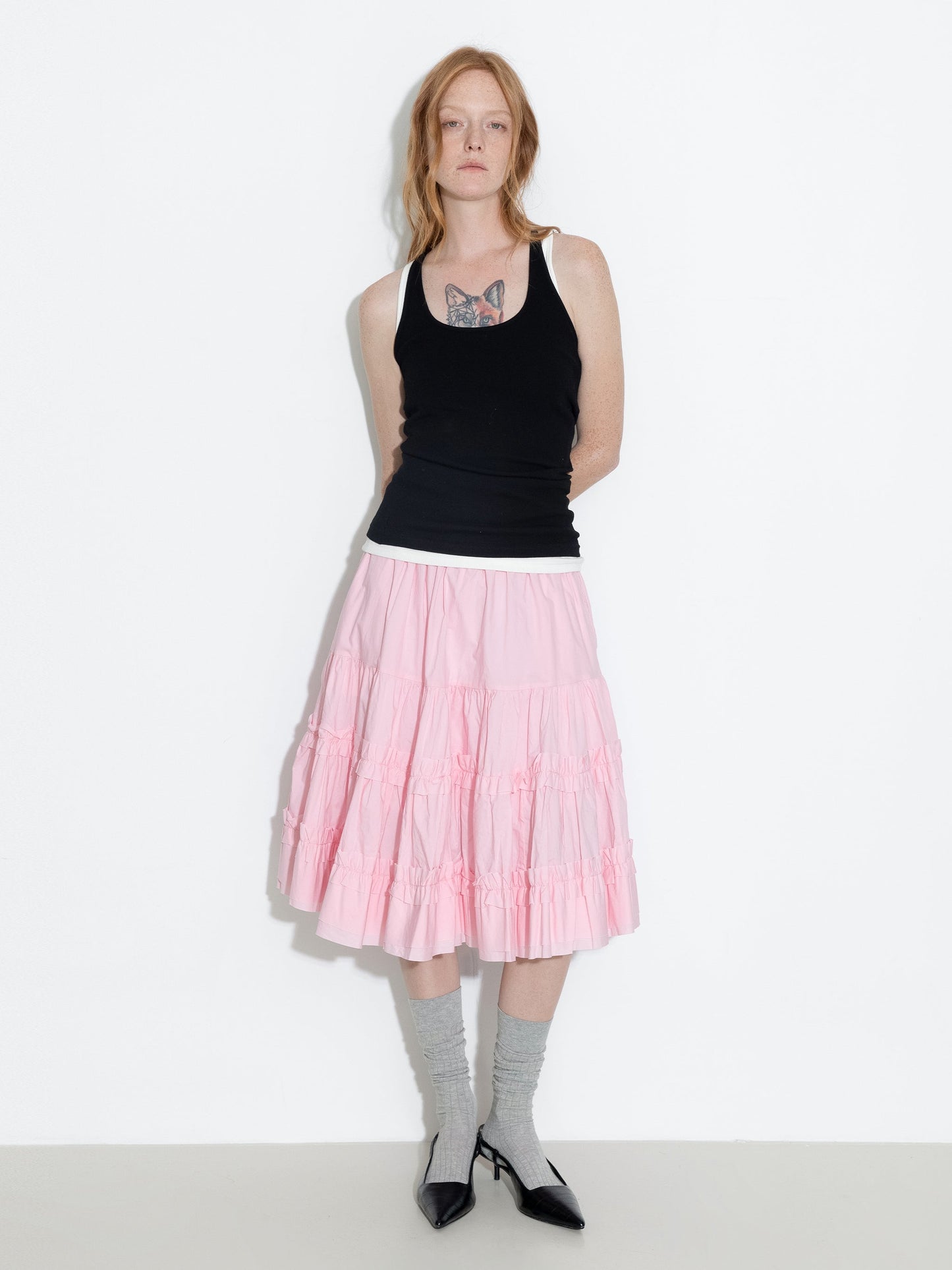 Pure Cotton Ruffle Cake Skirt