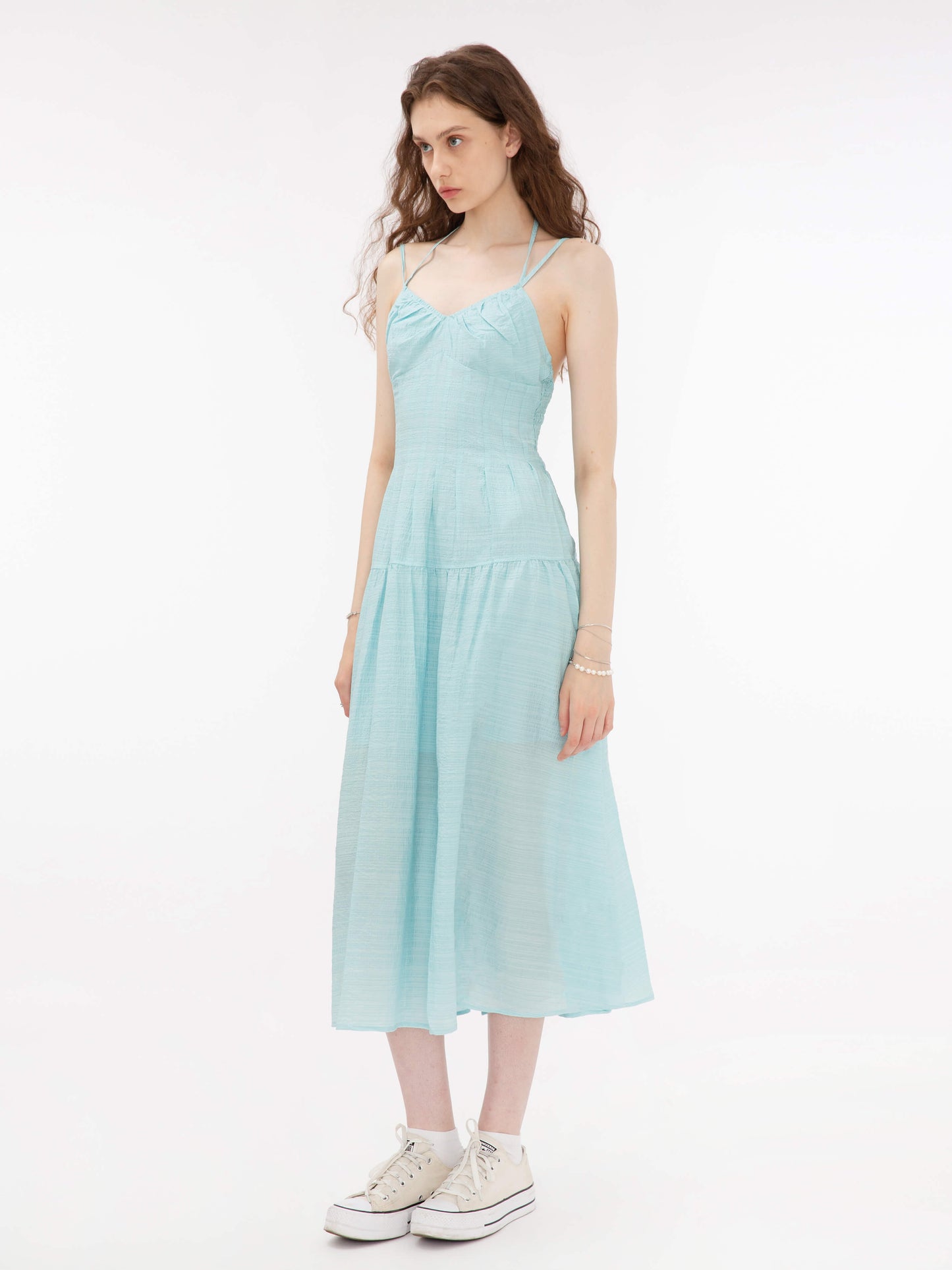 Sweetheart Sheer Midi Dress