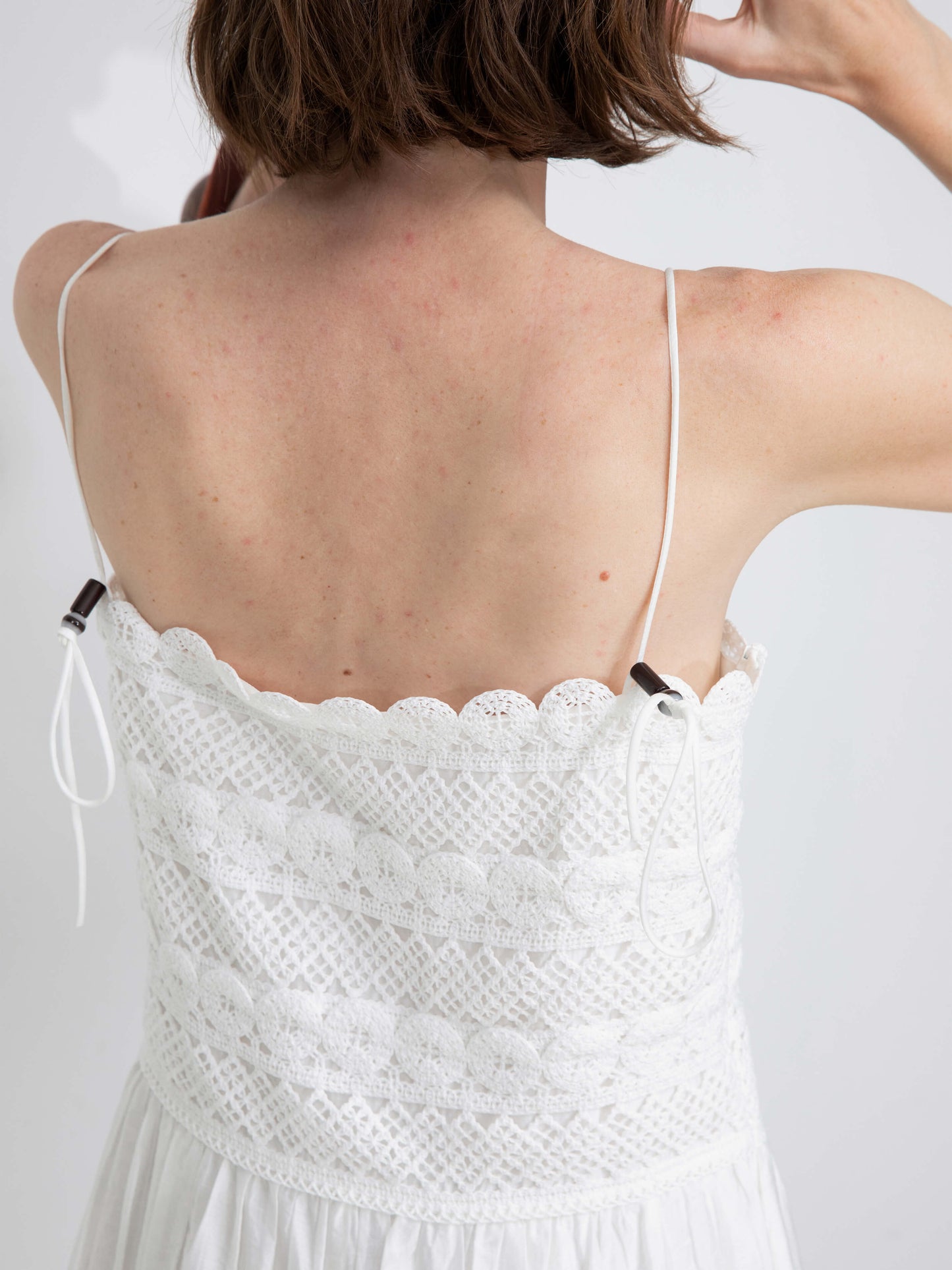 Crochet Lace Panelled Maxi Cami Dress