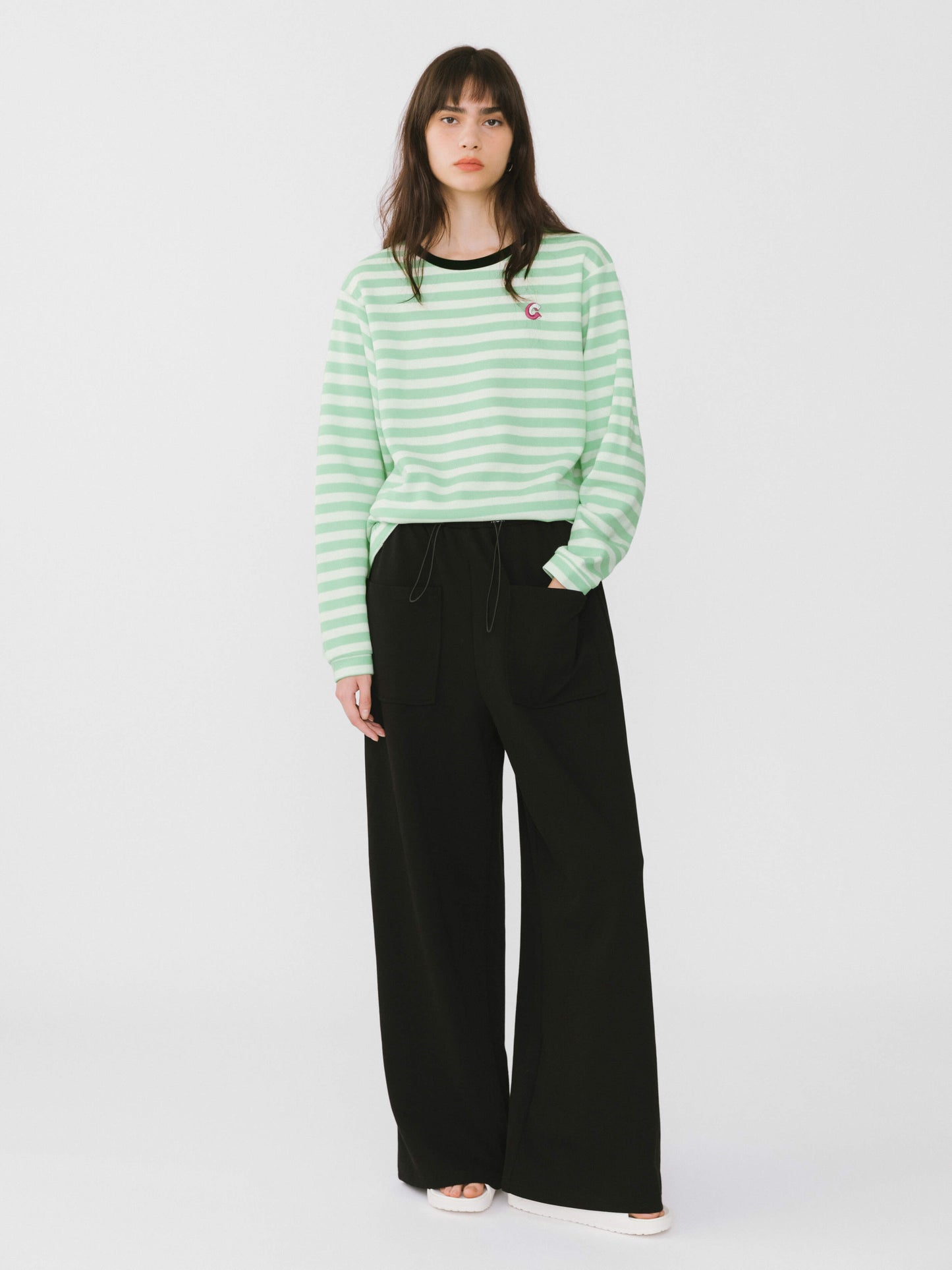 Oversized Striped Long Sleeve Top