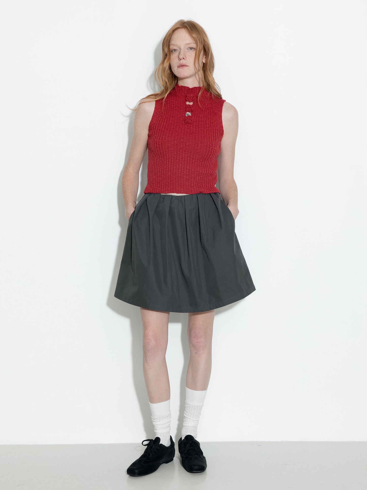 A-line Skirt with Cotton blend