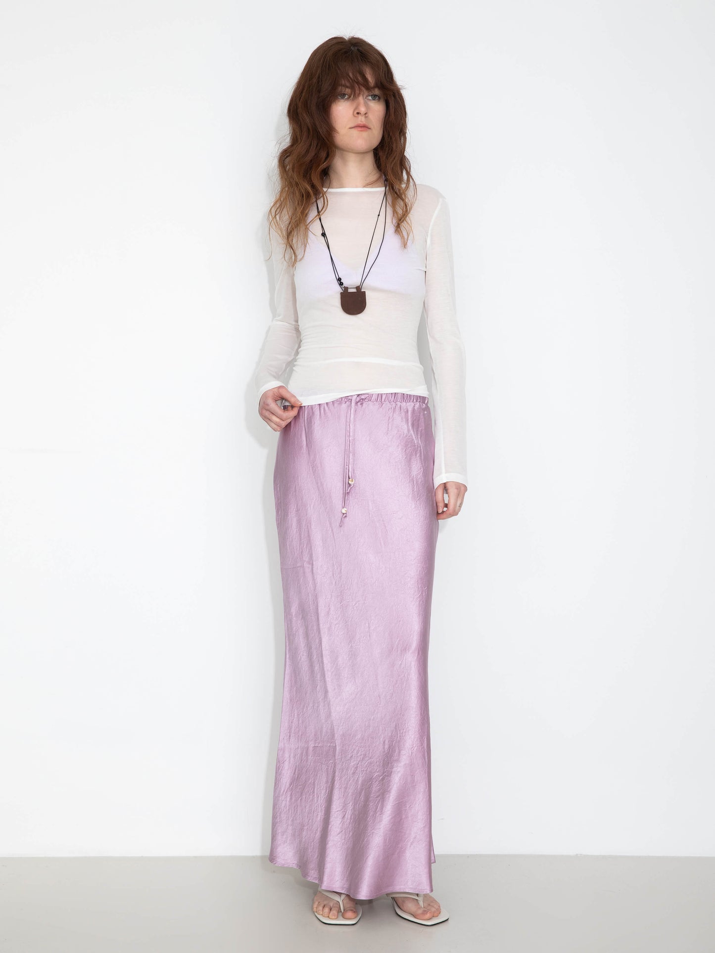 100% Heavyweight Acetate Bias Cut Skirt