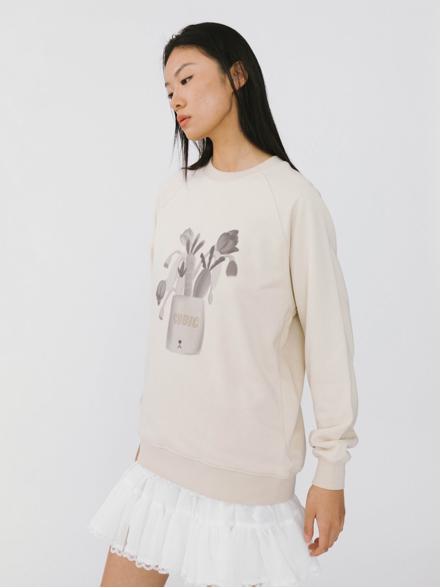 Round Neck Printed Sweatshirt