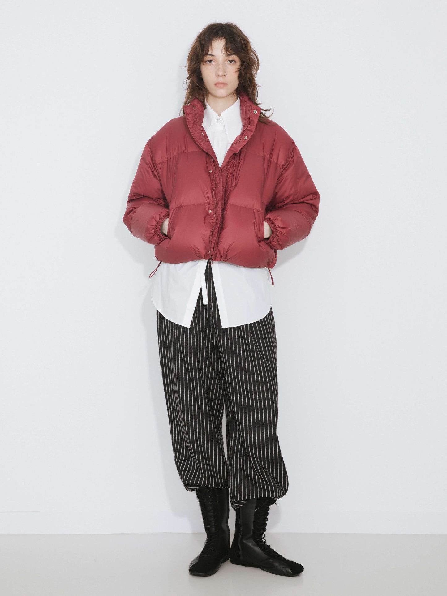 Cropped High Neck Down Coat