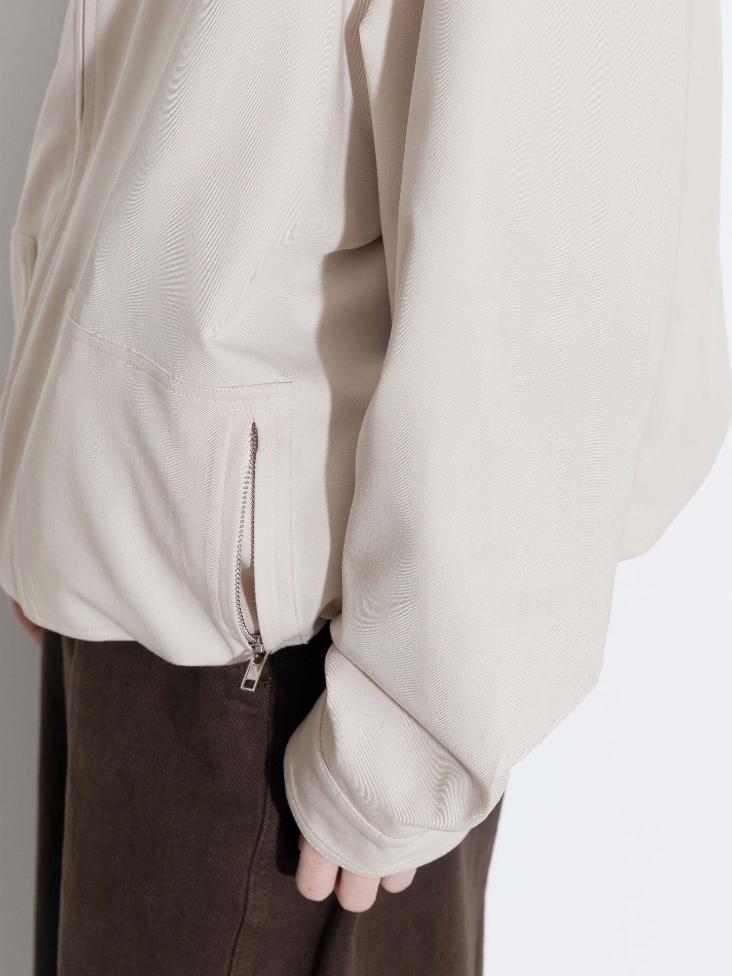 Reversible Jacket with Color-Block Collar