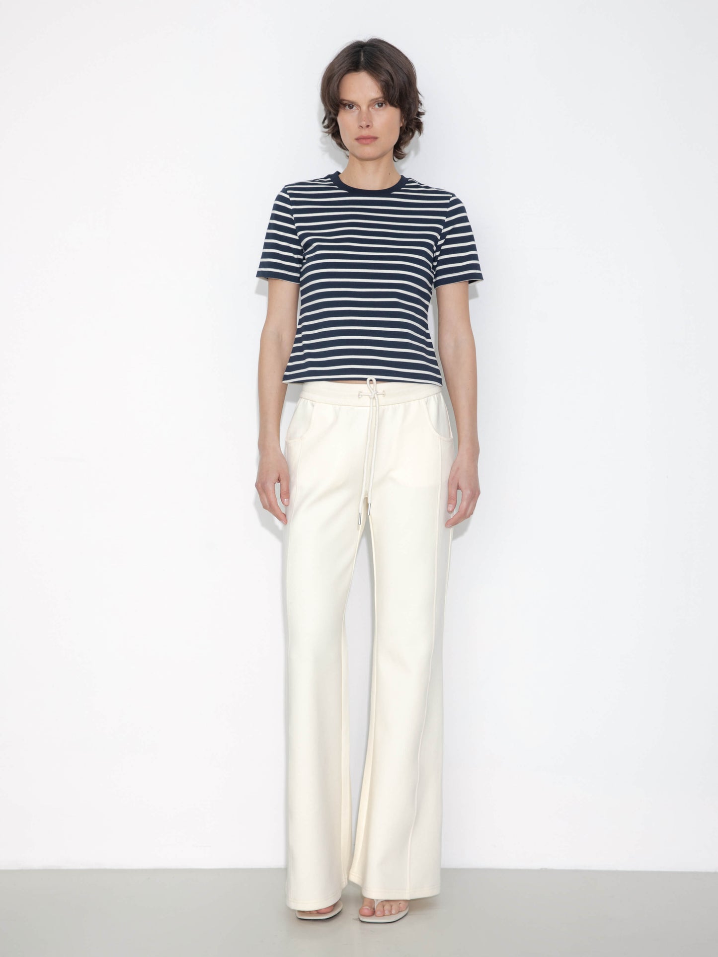 C by CUBIC Striped Basic Cotton T-Shirt