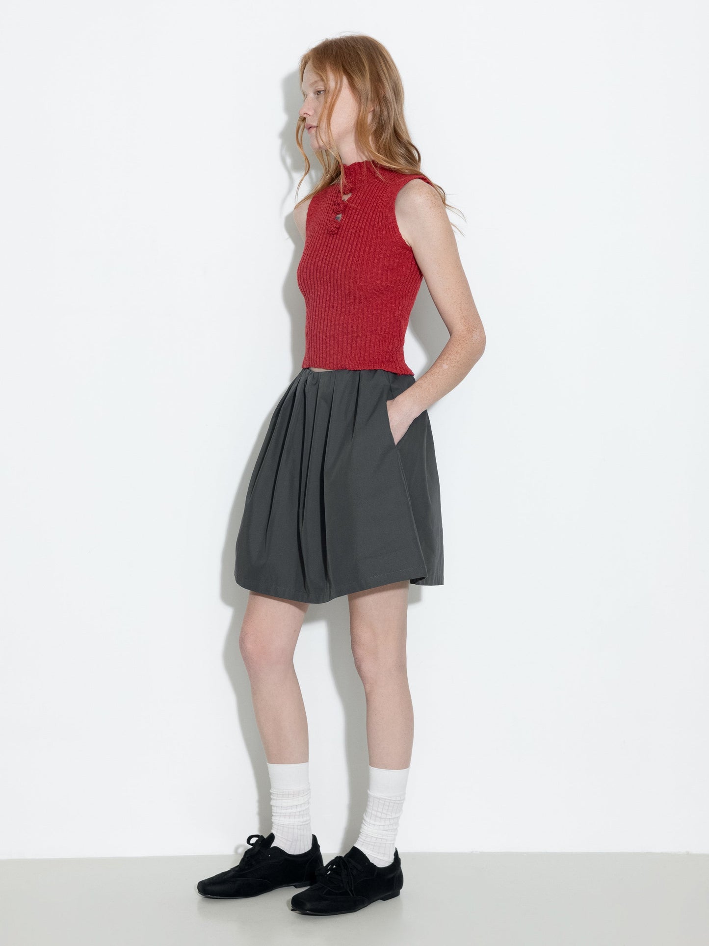 A-line Skirt with Cotton blend