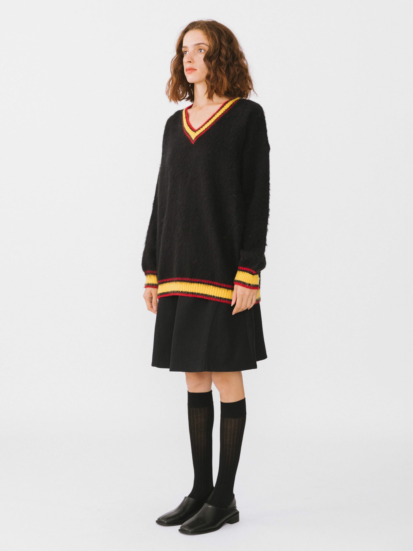 Knitted V-Neck Pullover