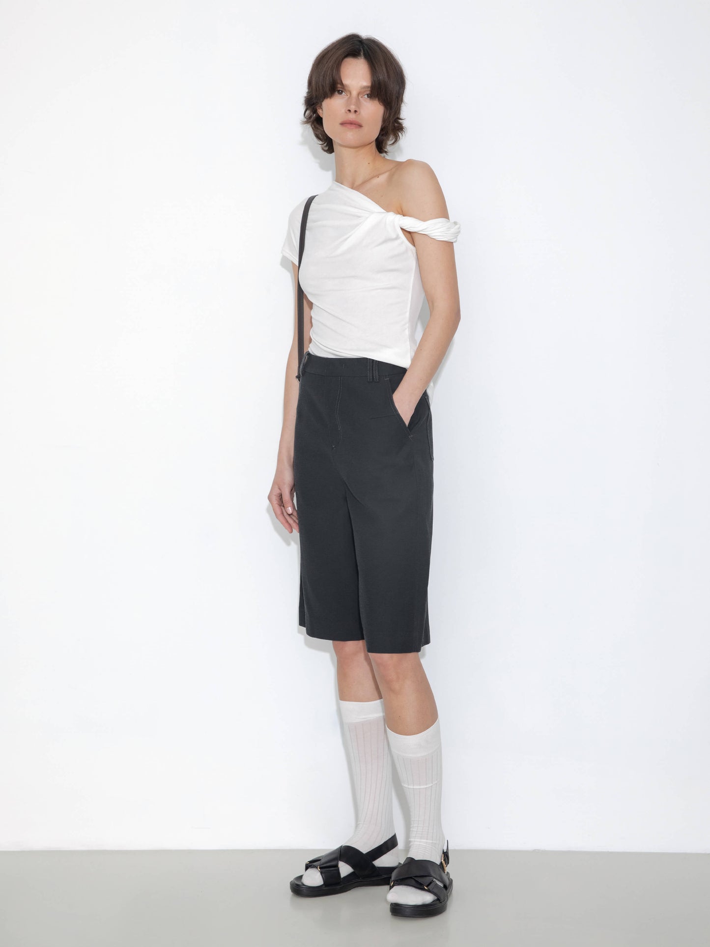 Slim-Fit One-Shoulder T-Shirt