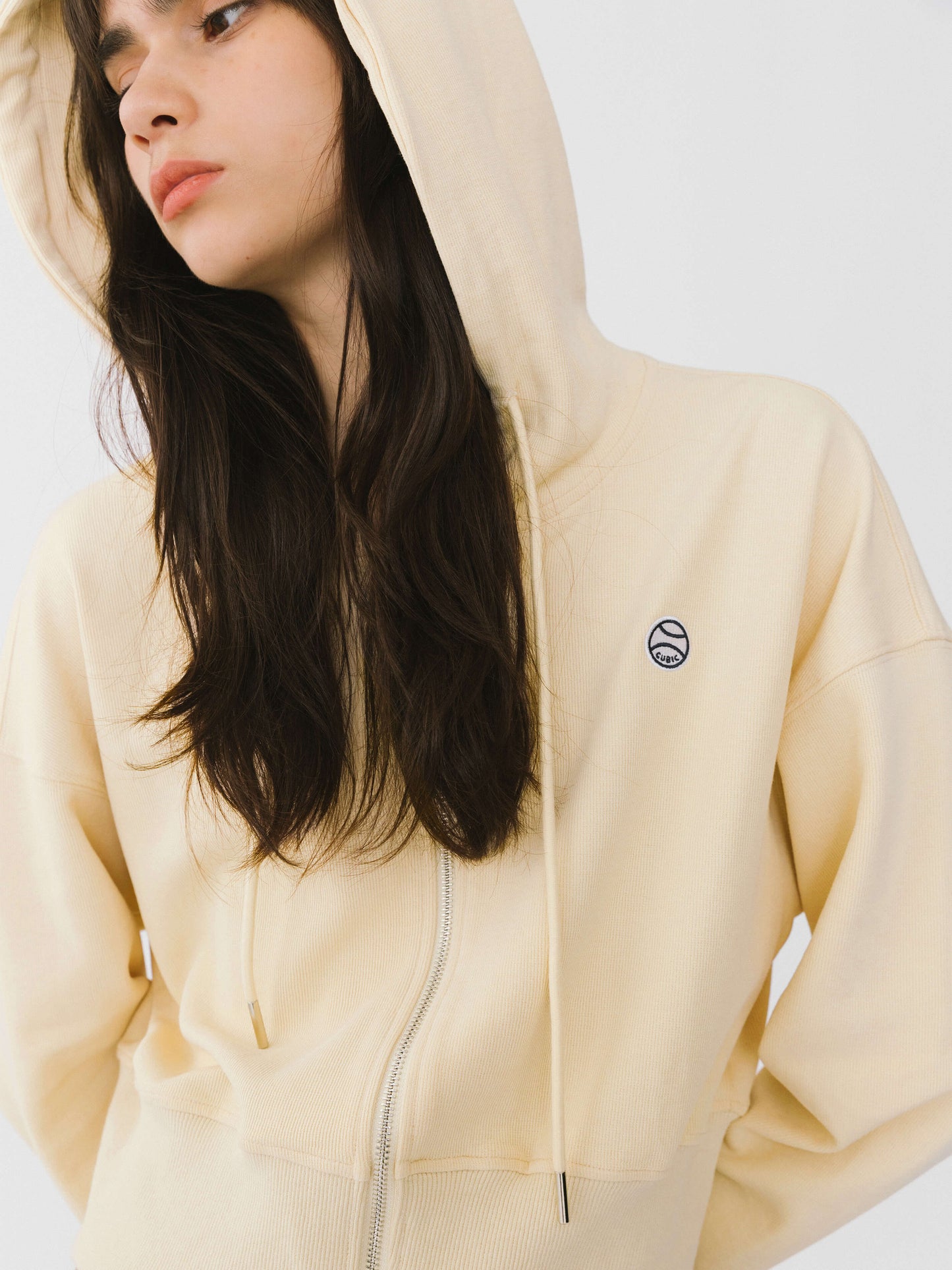 V-Neck Zip Up Hoodie