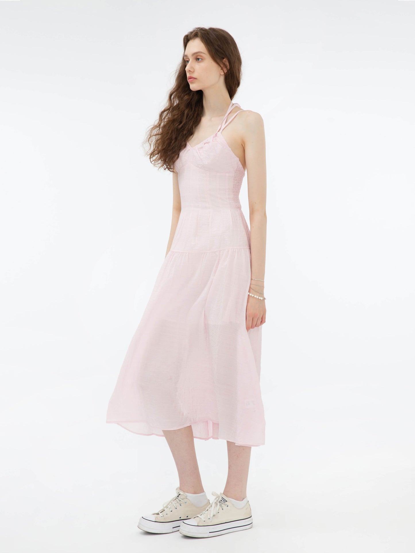 Sweetheart Sheer Midi Dress