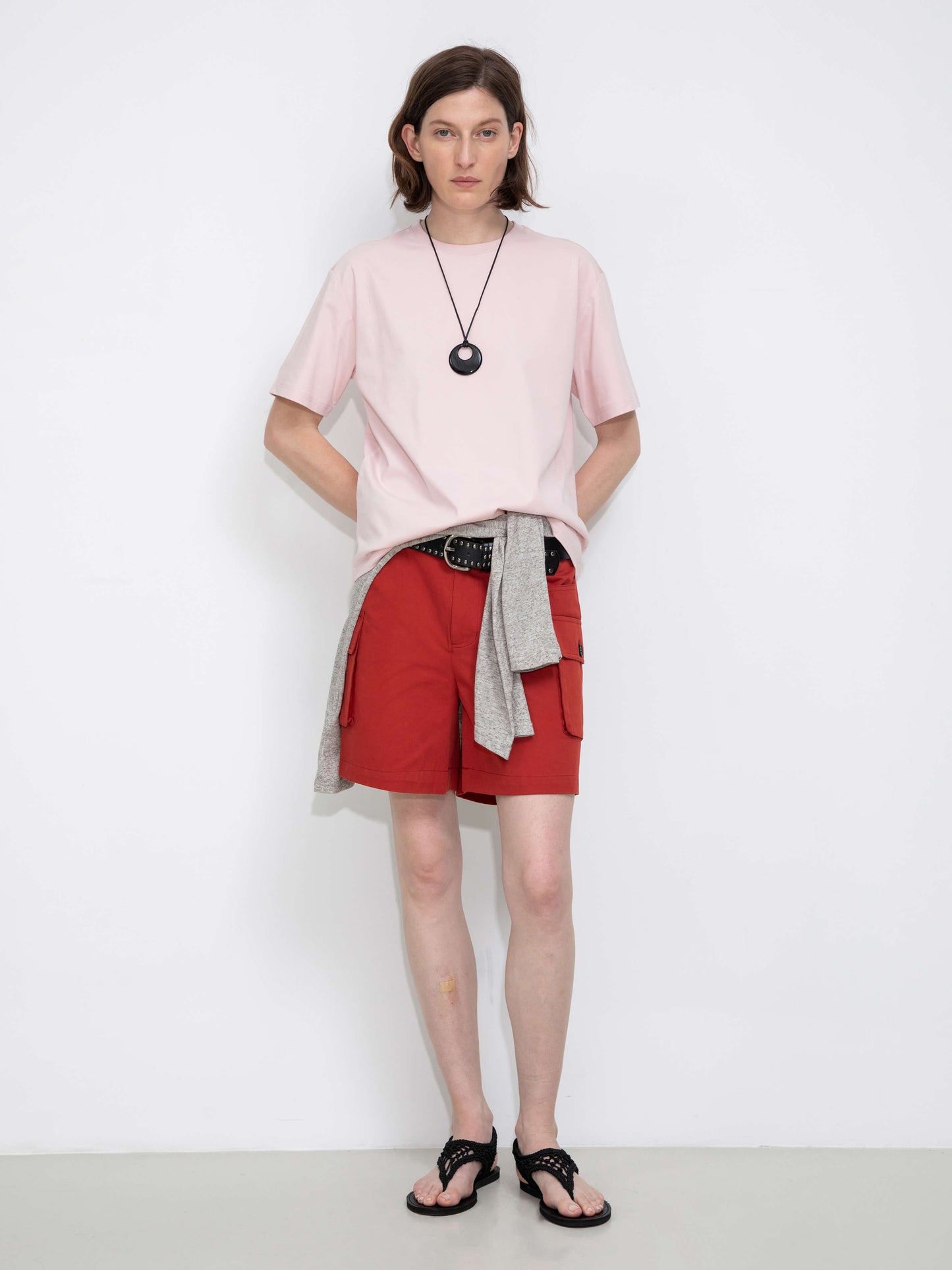C by CUBIC Oversized Crew Neck Solid T-Shirt
