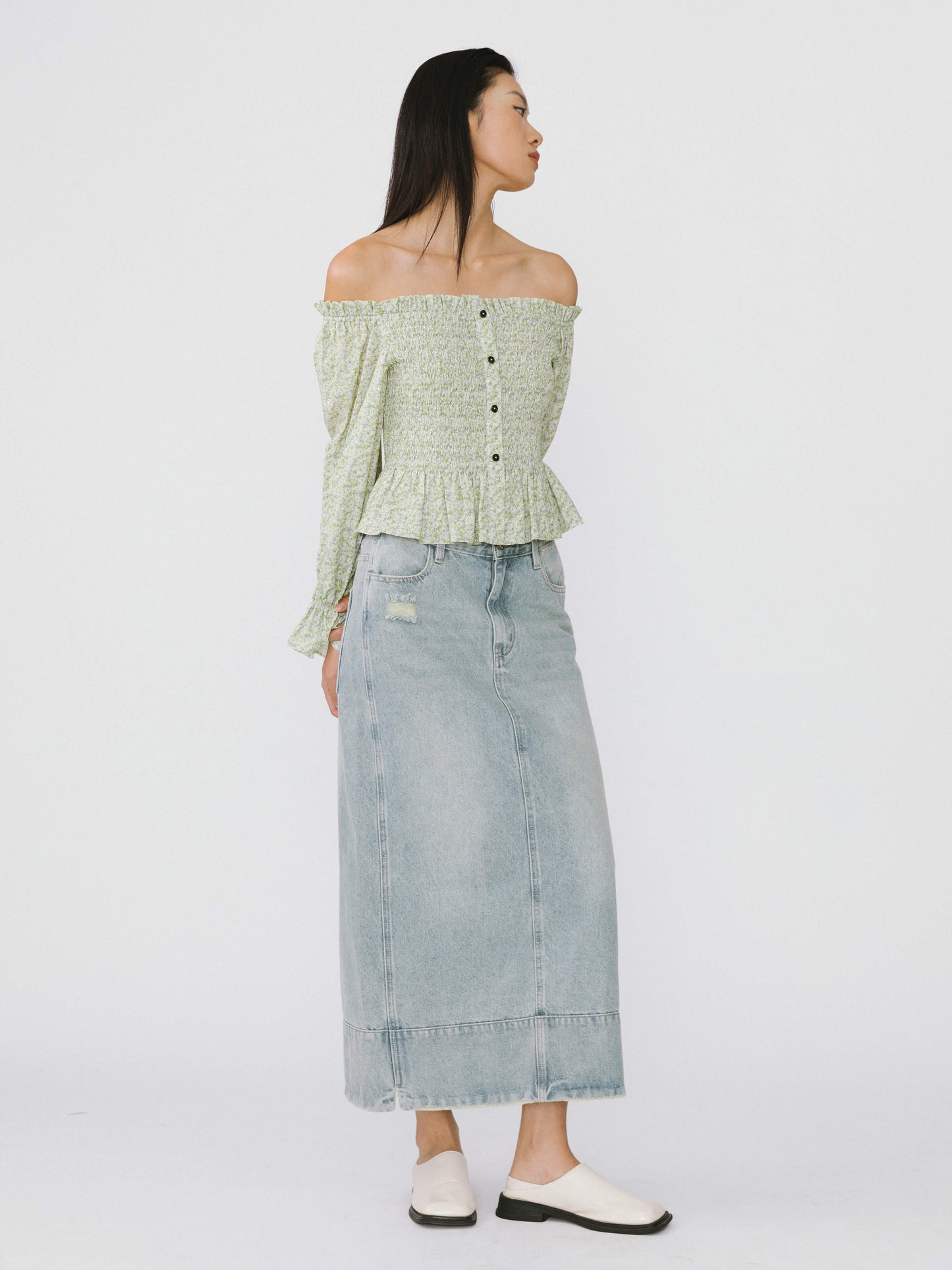 Ruffled Off-Shoulder Blouse