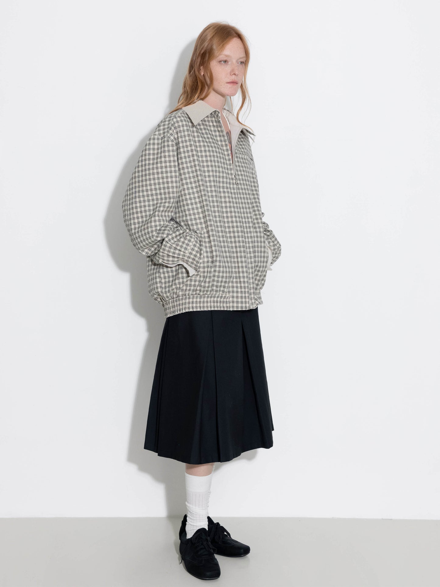 Reversible Jacket with Color-Block Collar
