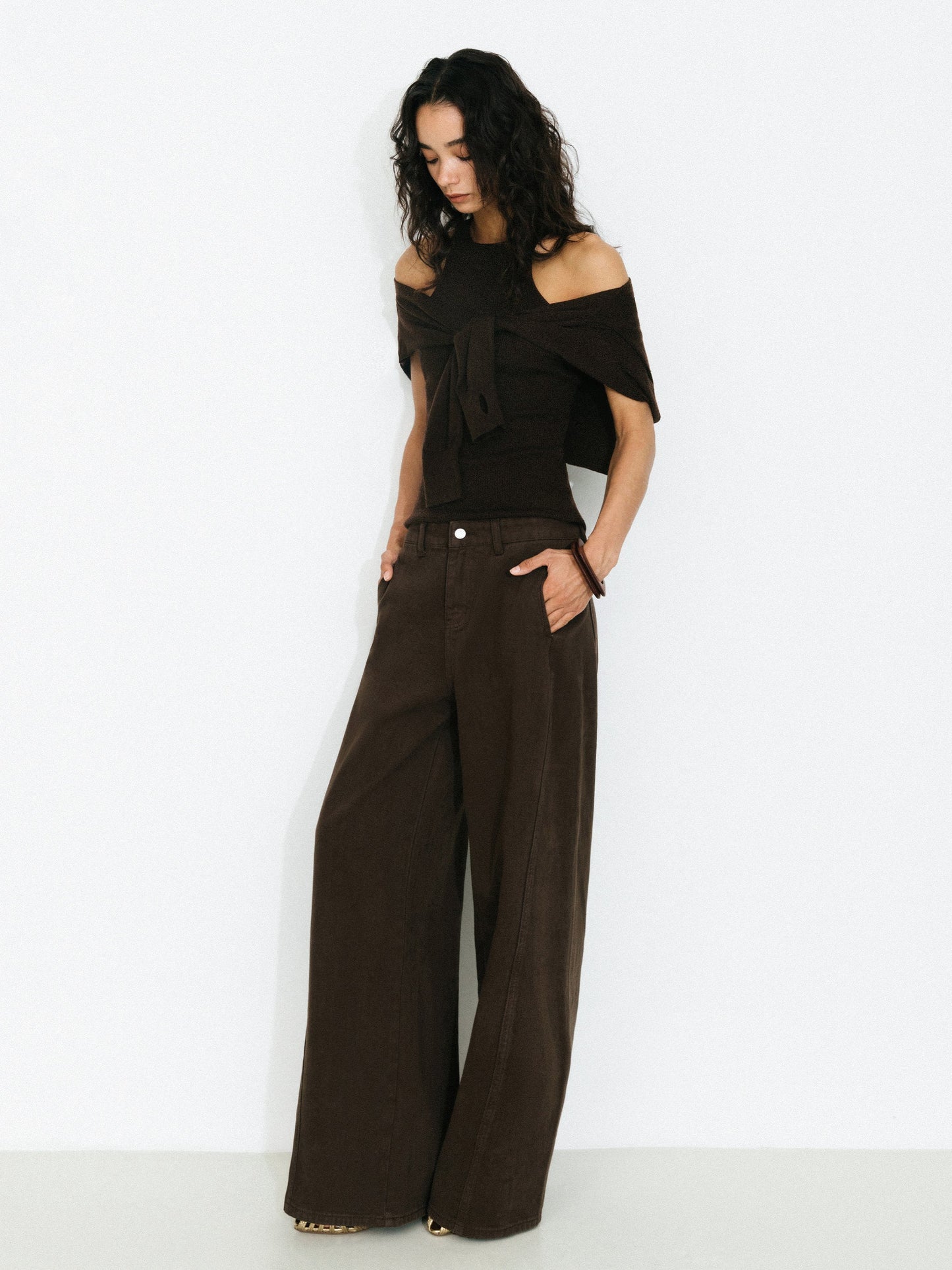 Knit Cardigan and Vest Two-Piece Set