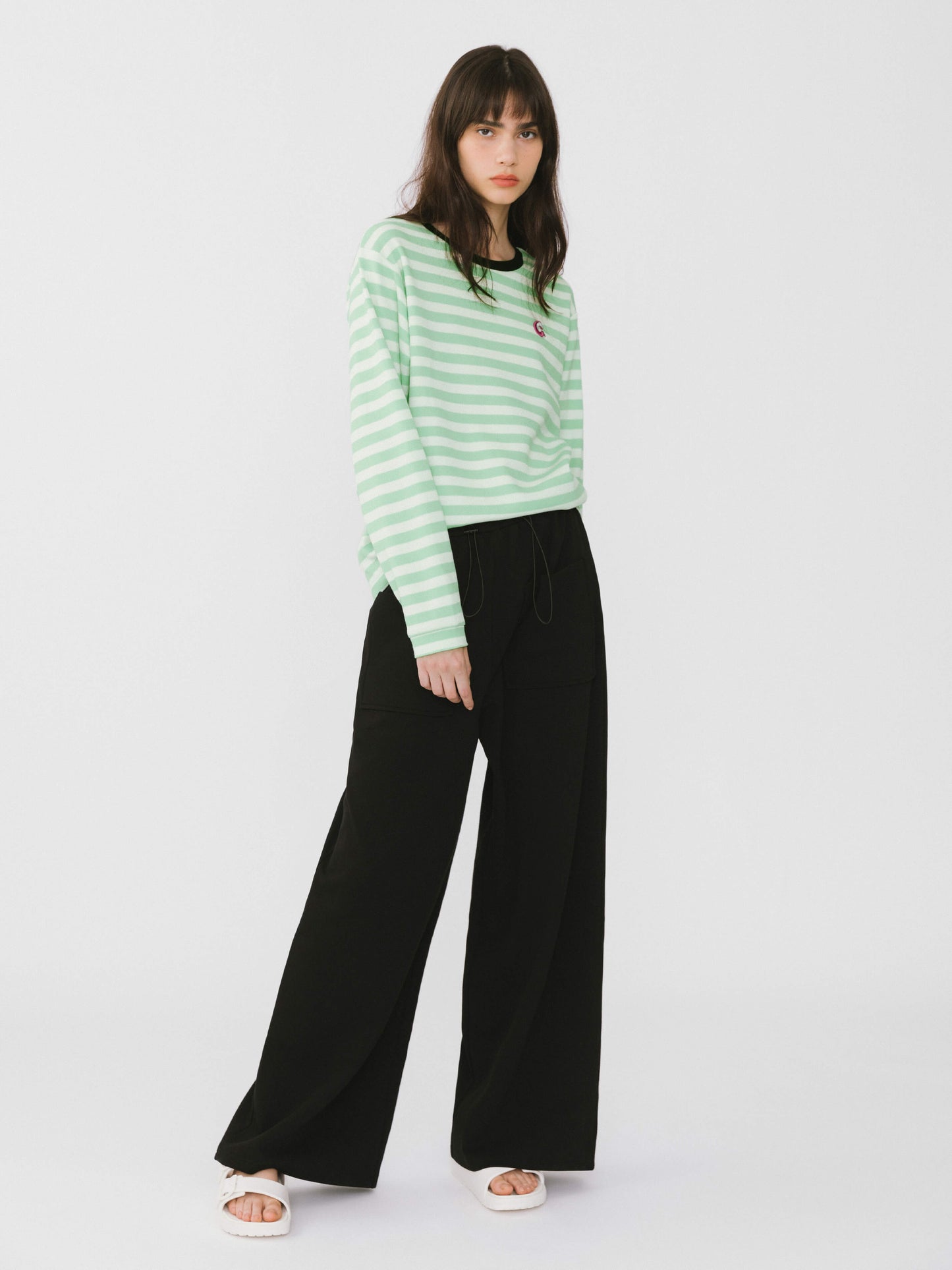 Oversized Striped Long Sleeve Top