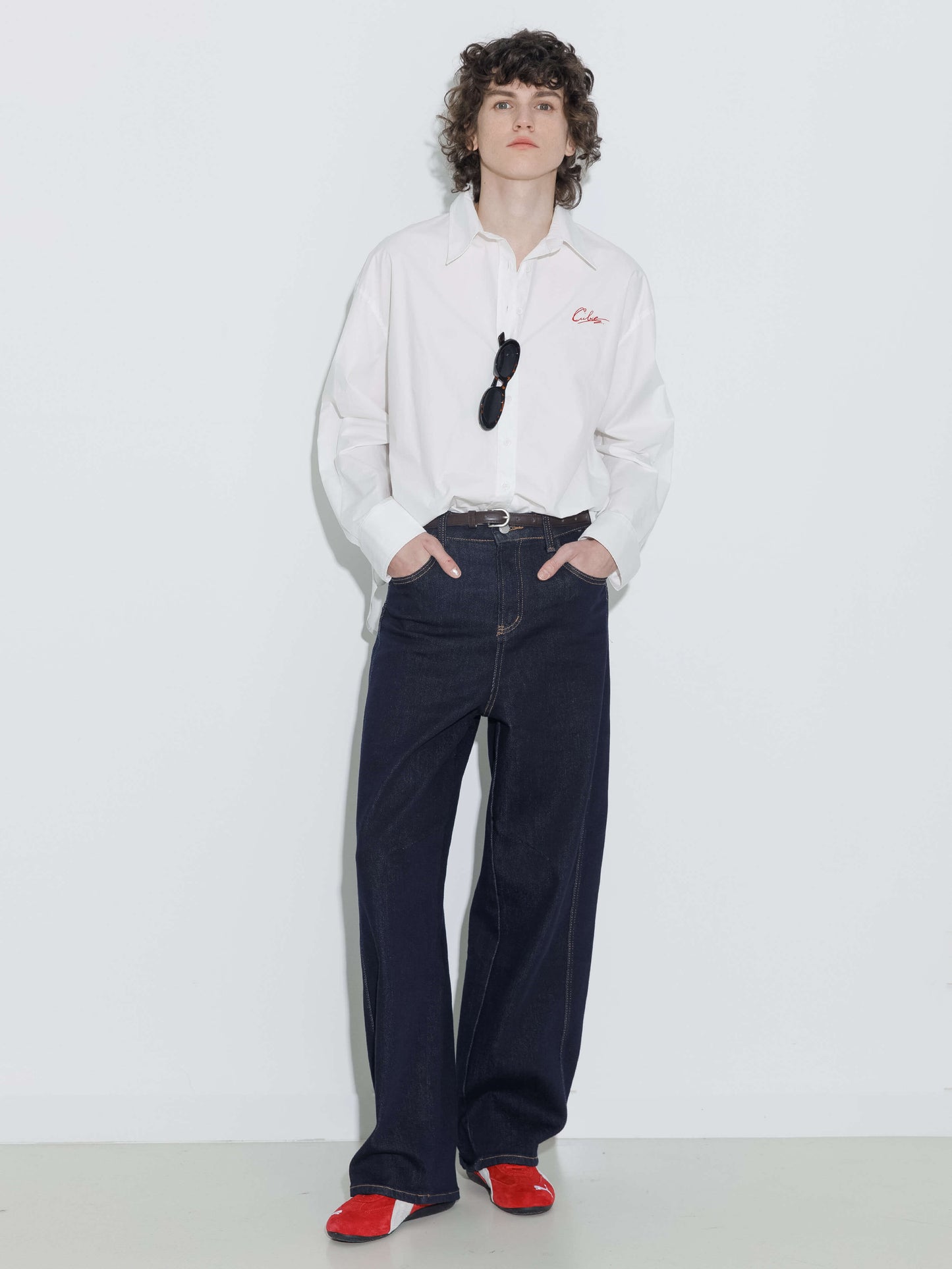 100% Cotton Embroidered Oversized Shirt
