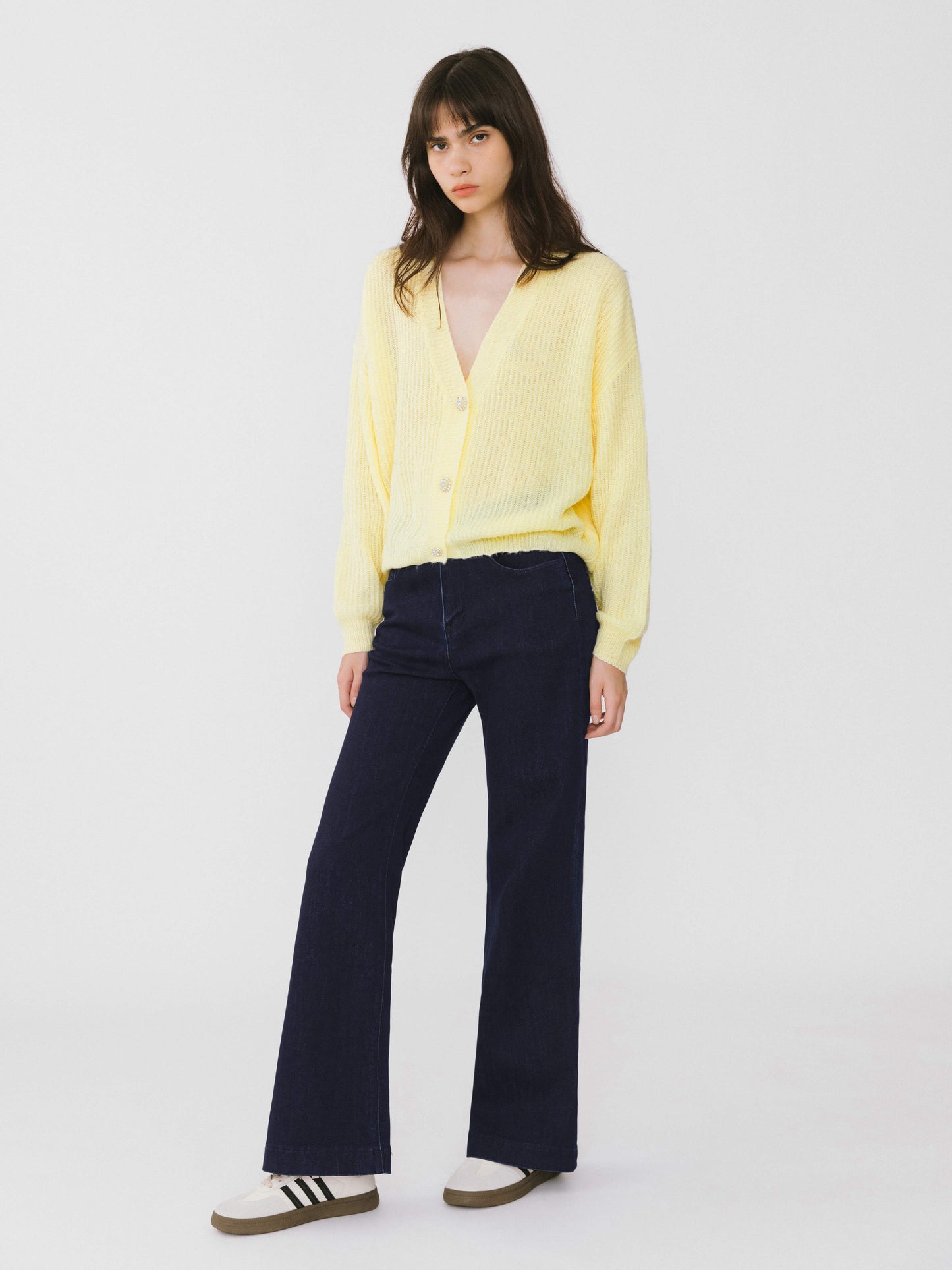 High Waisted Skinny Flared Jeans