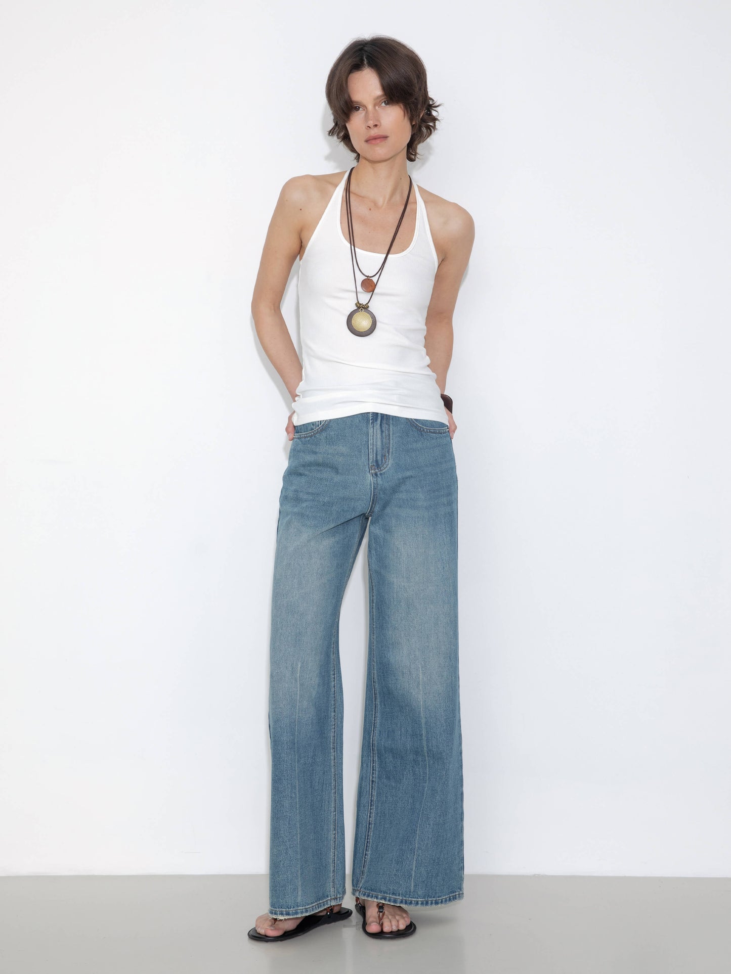 C BY CUBIC Slim-Fit Sleeveless Knit Tank Top