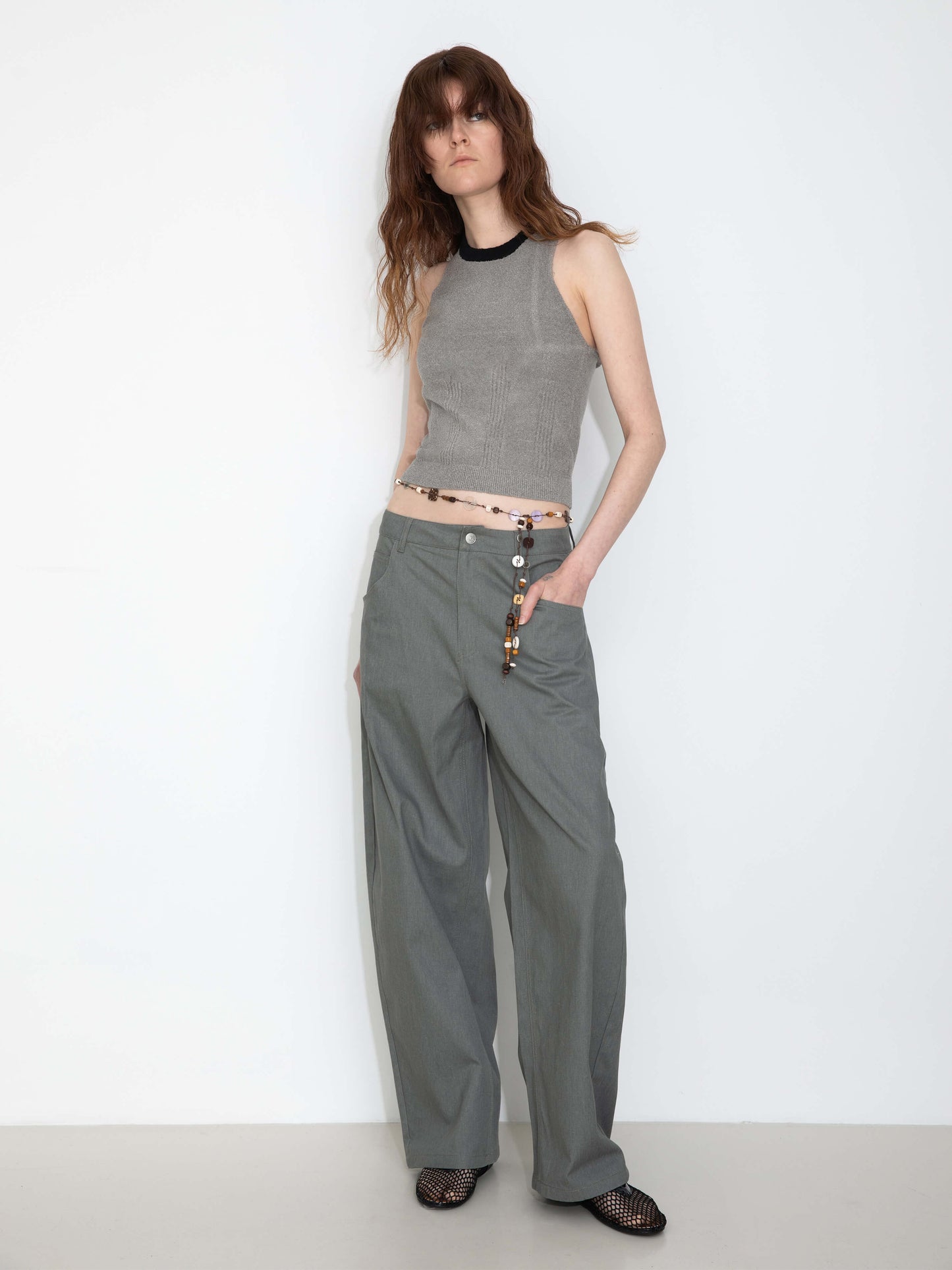 100% Cotton Draped Oversized Wide-Leg Casual Pants