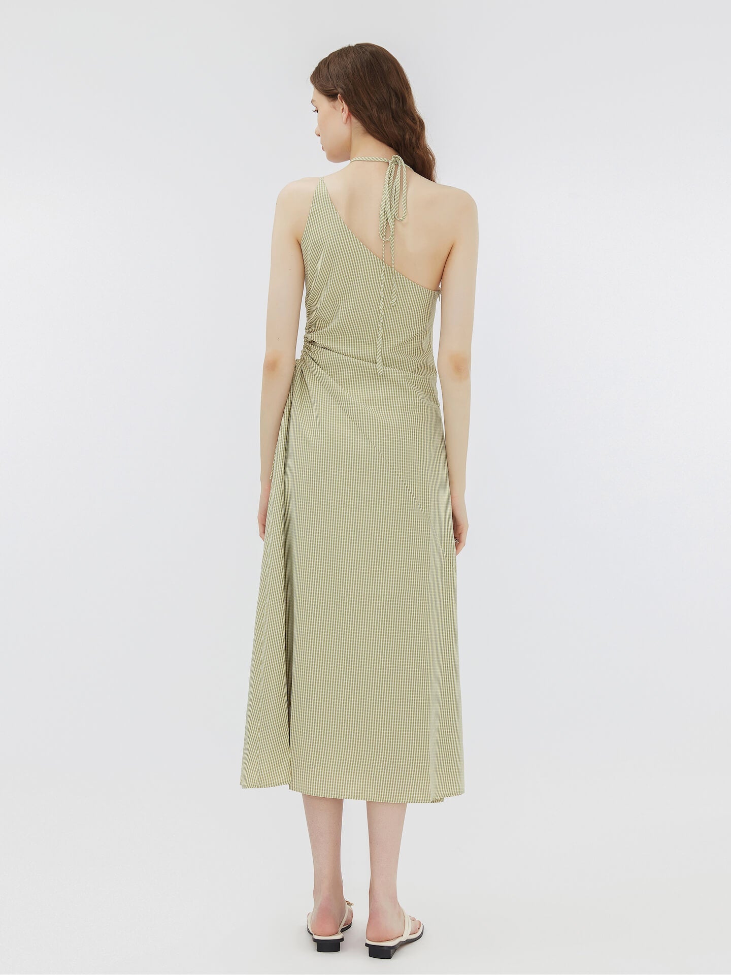 Striped Triple Strap Woven Midi Dress