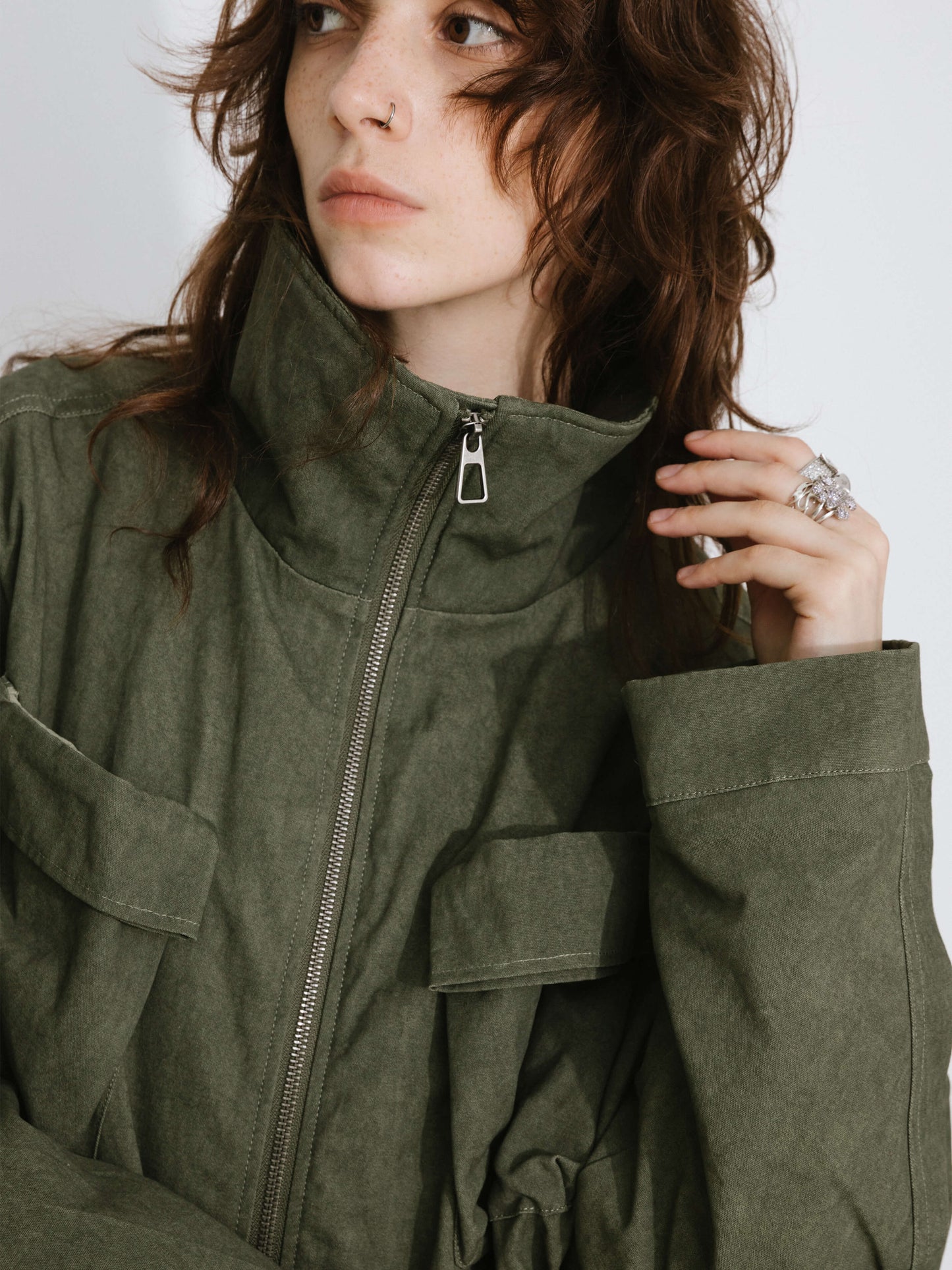 Short High Neck Puffer Jacket