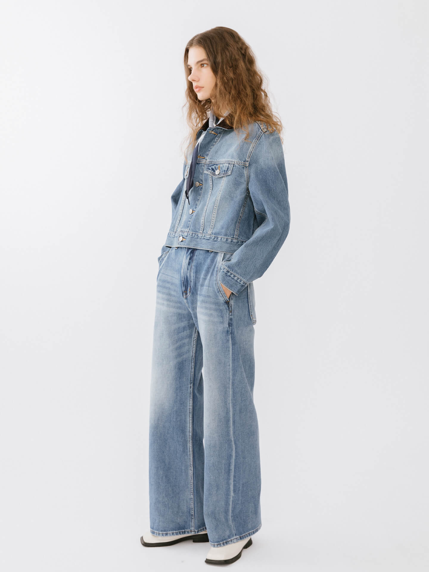 Light Blue Short Denim Jacket