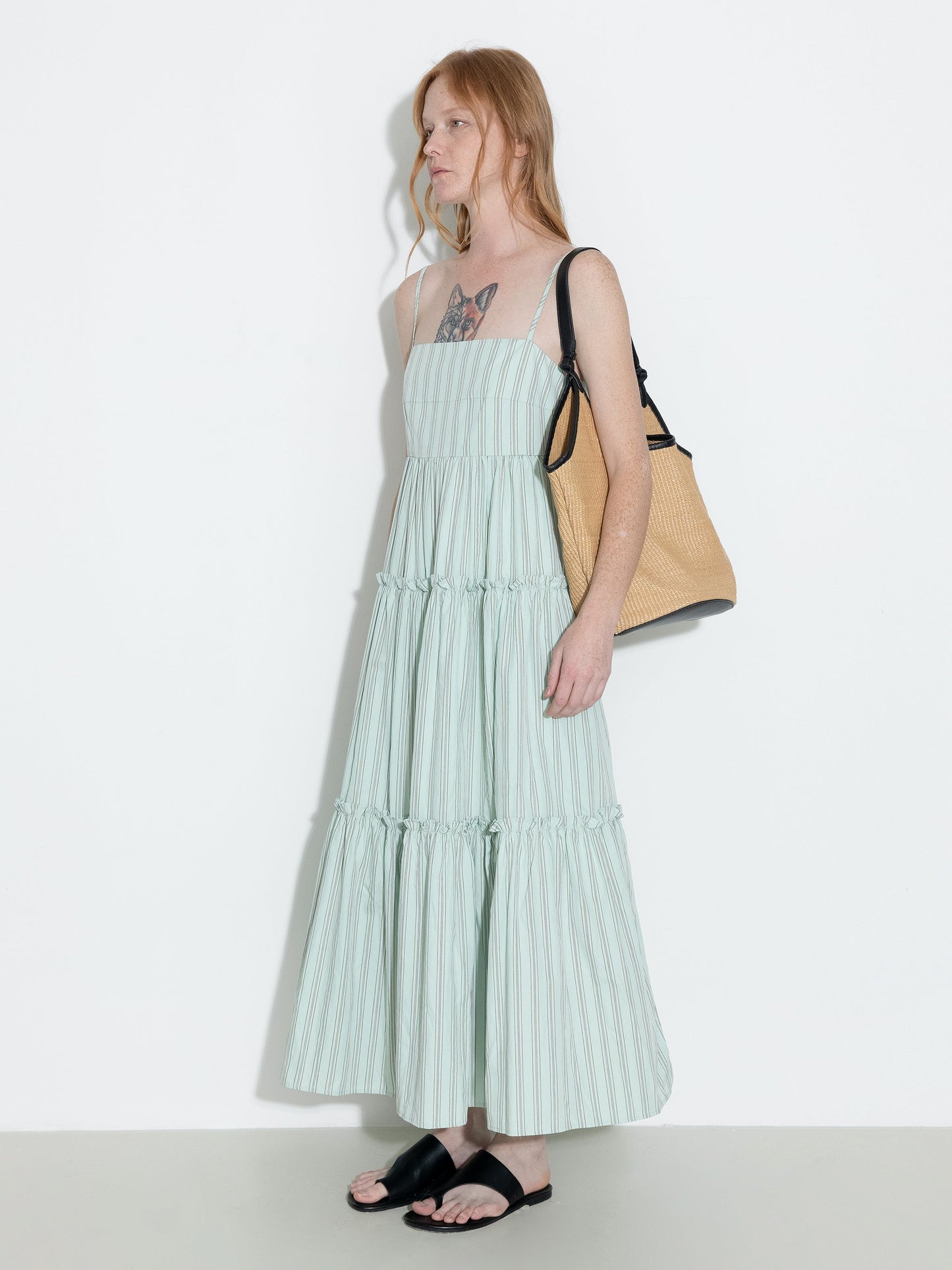 Strap Striped Cake Dress