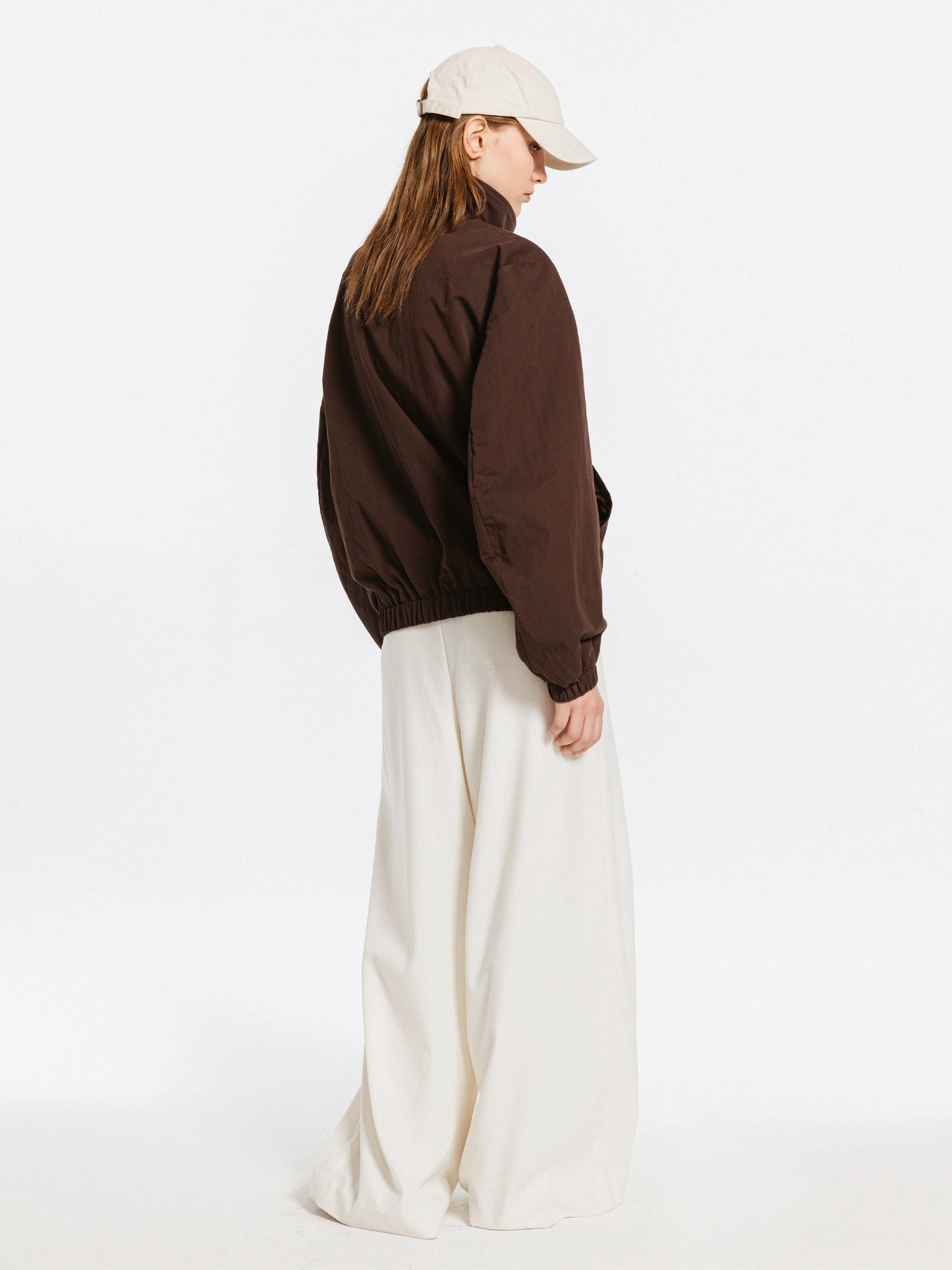 Maroon Oversized Cotton Jacket