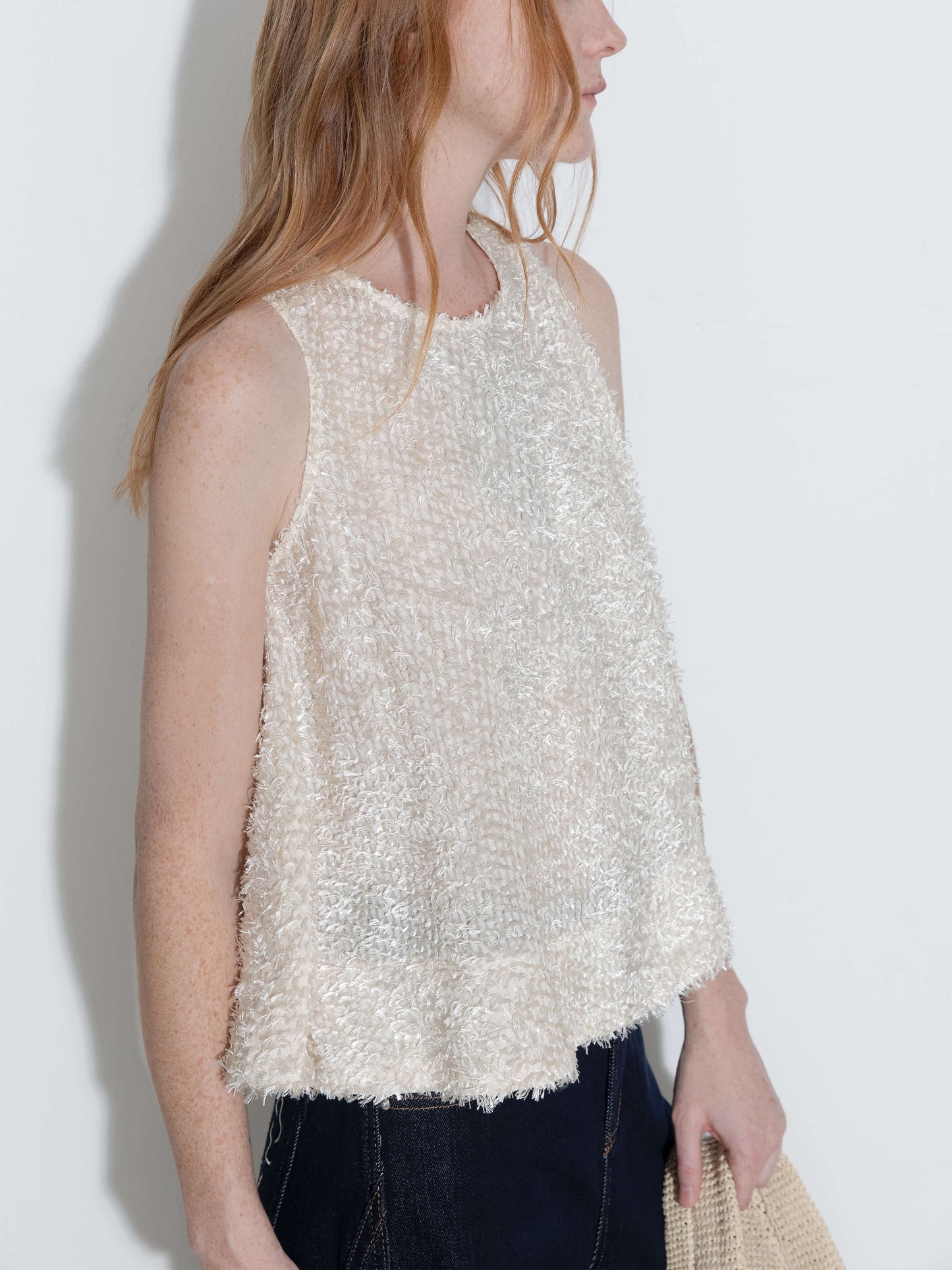 Fringe Feather Sleeveless Vest