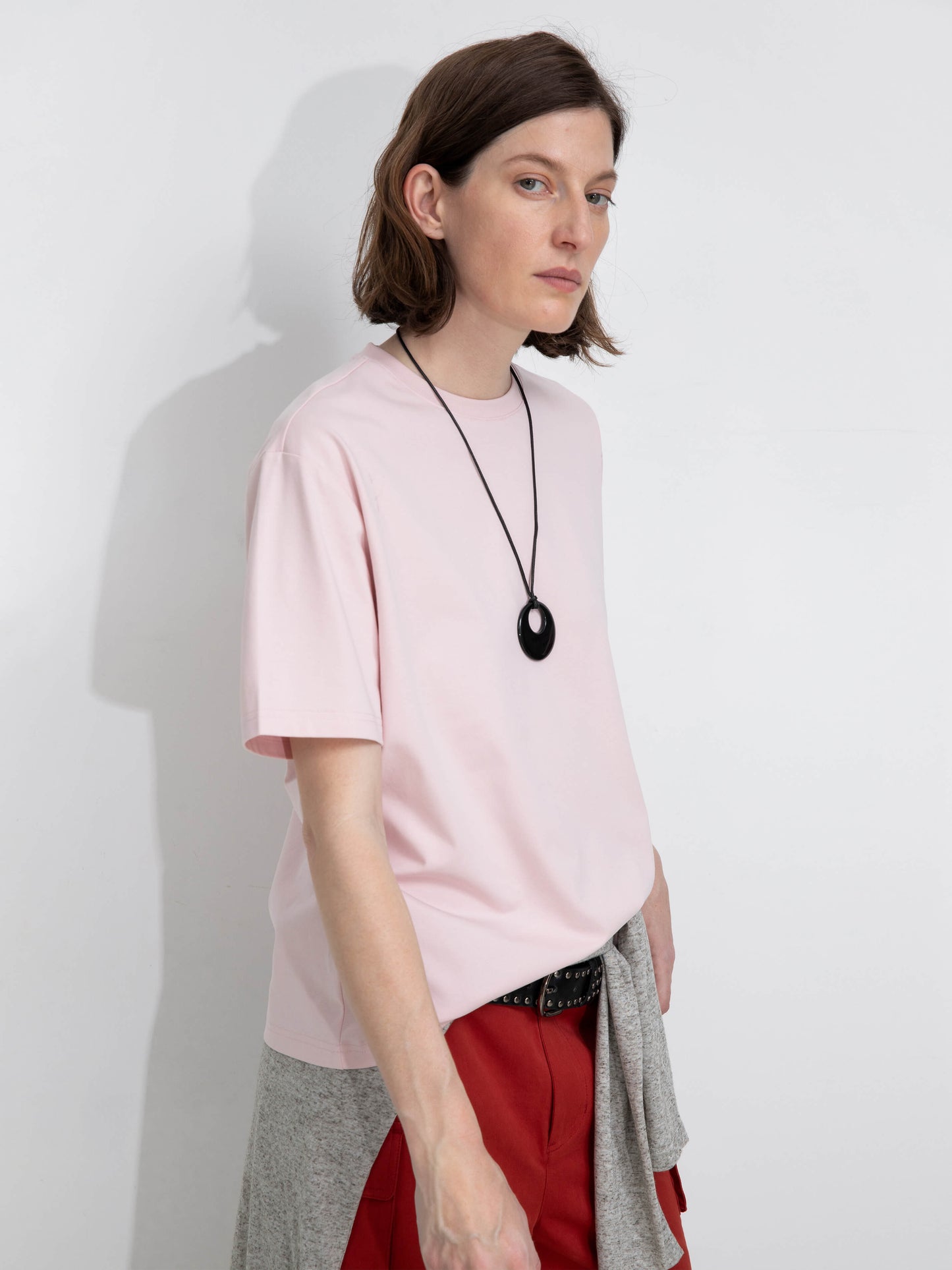 C by CUBIC Oversized Crew Neck Solid T-Shirt