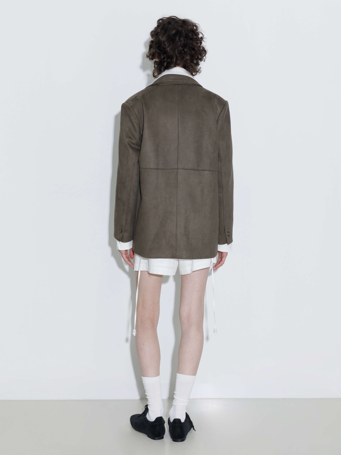 ONE BY CUBIC Silky Tailored Suede Jacket