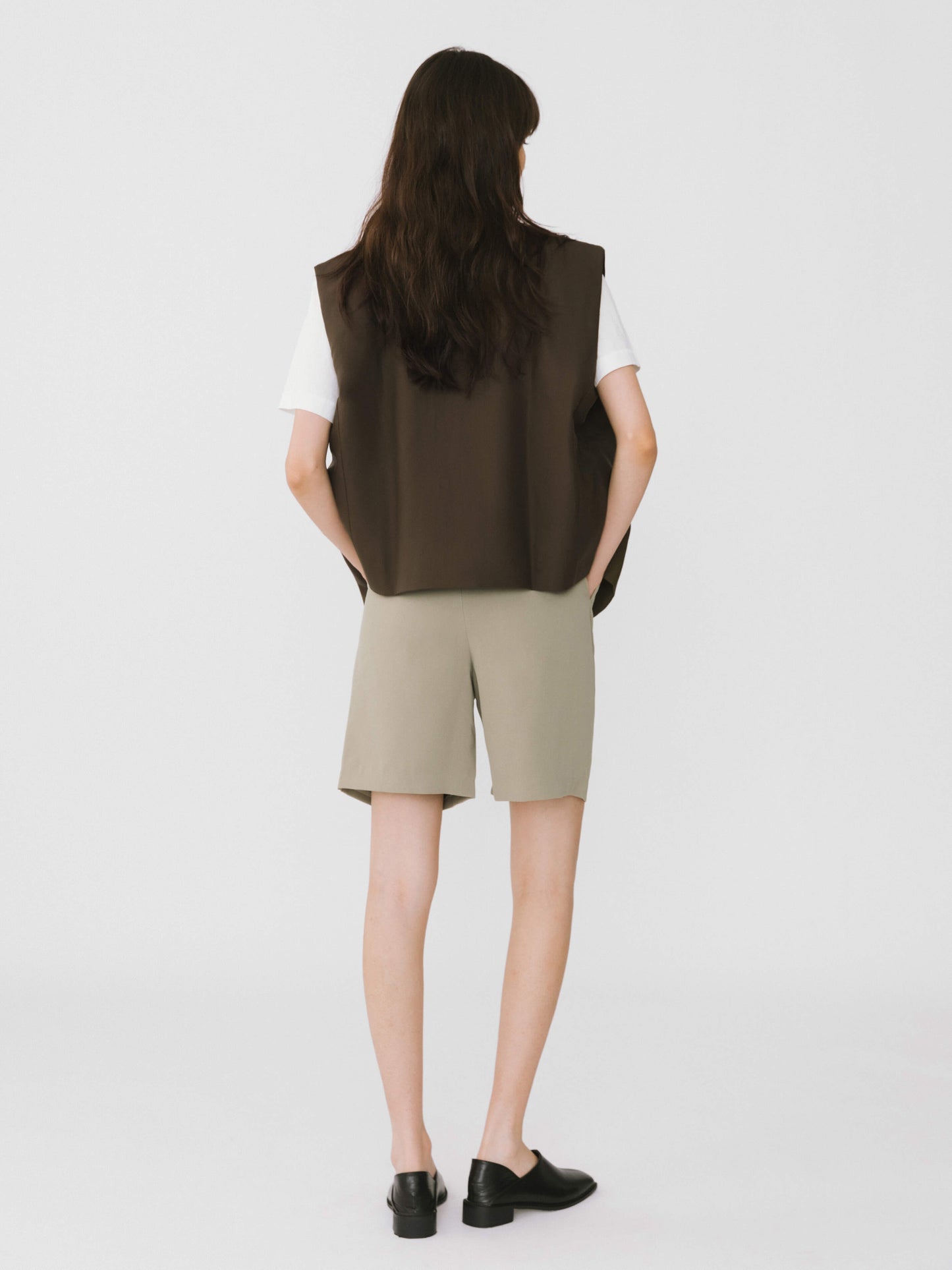 Asymmetric Cut Out Tailored Shorts