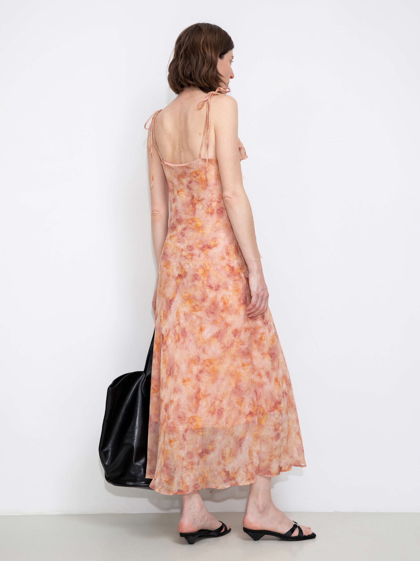 Asymmetrical Floral Print Cami Dress