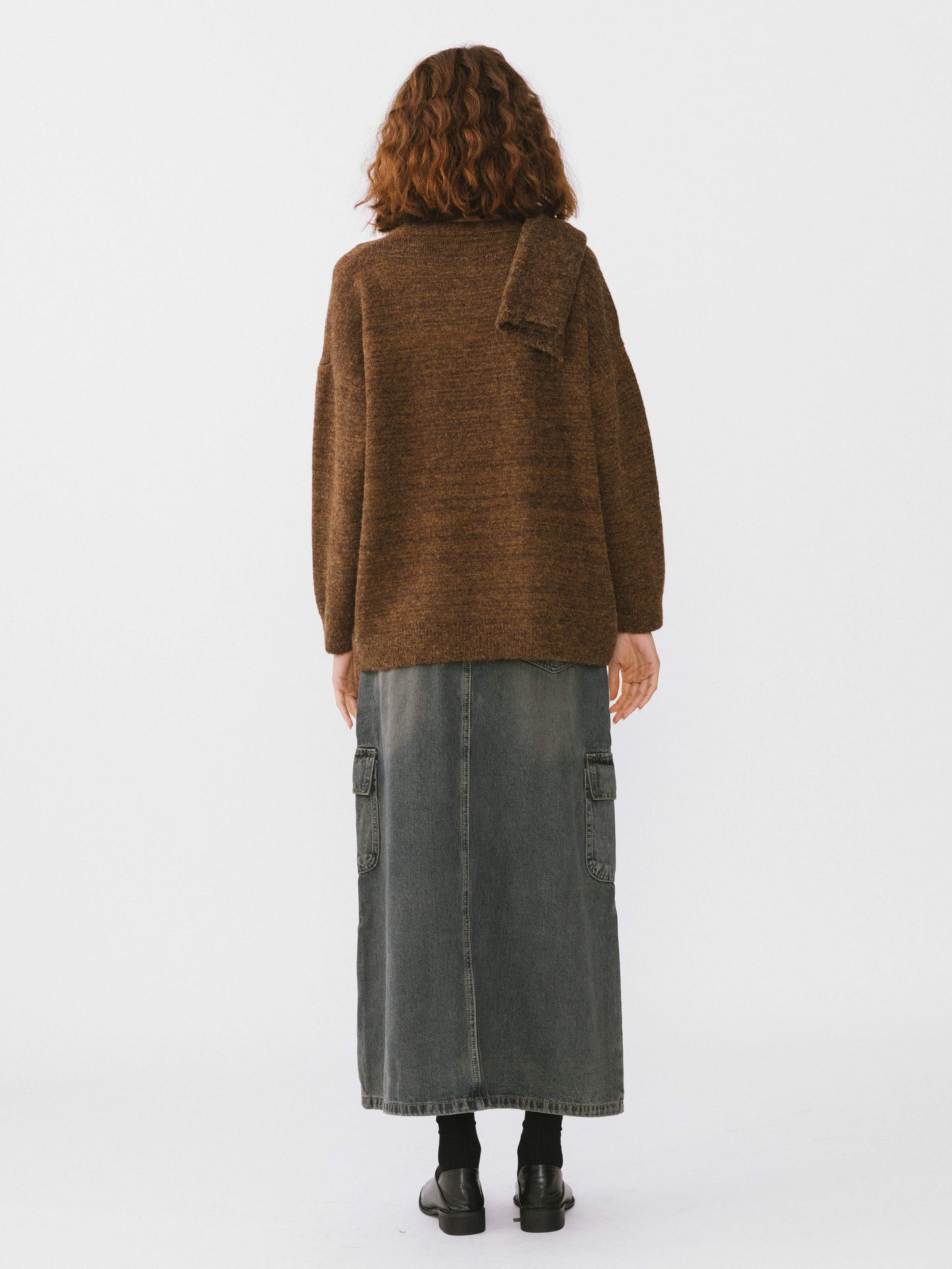 Multi Pocket Washed Demin Skirt