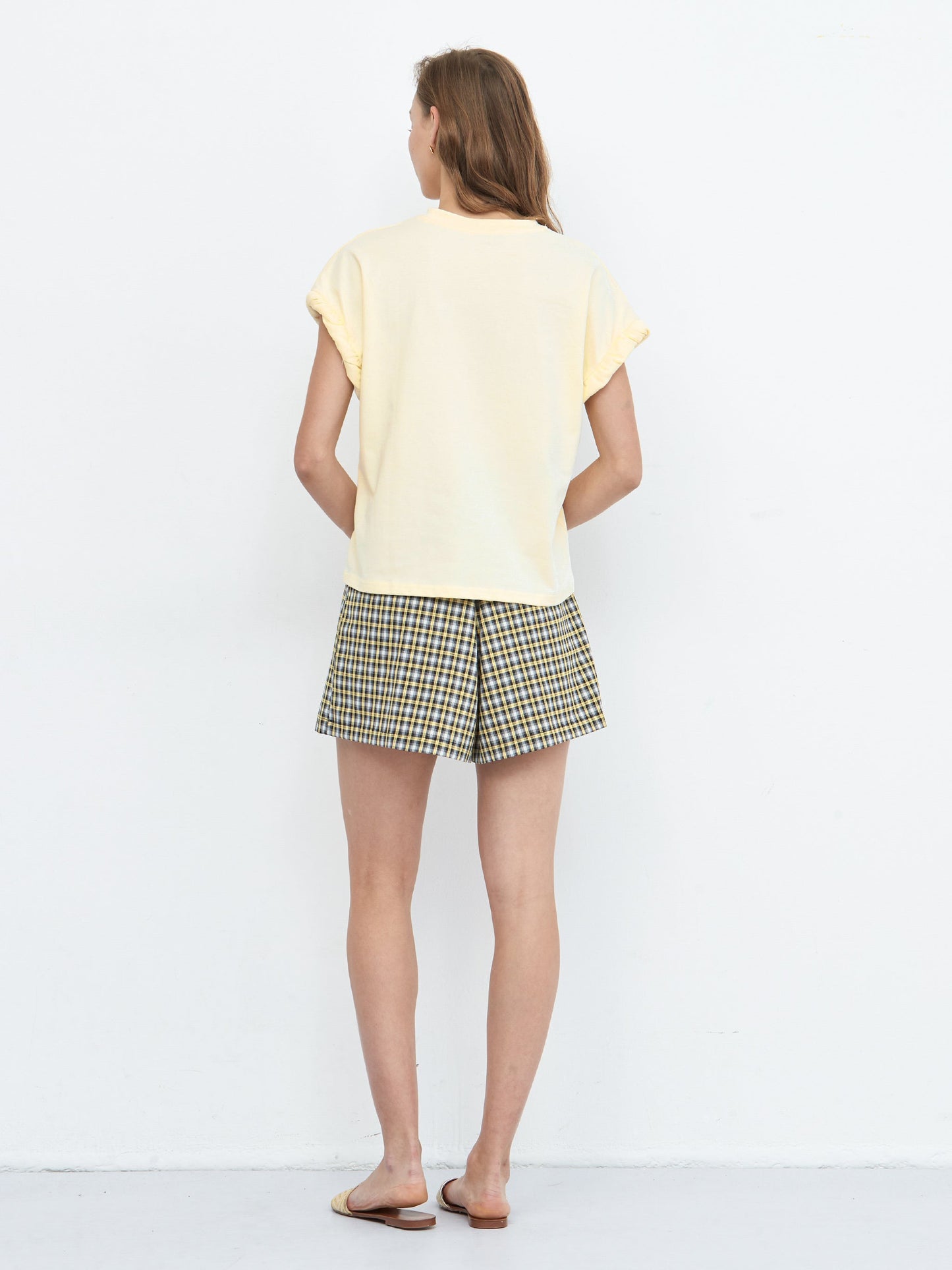 Round Neck White Casual T-shirt