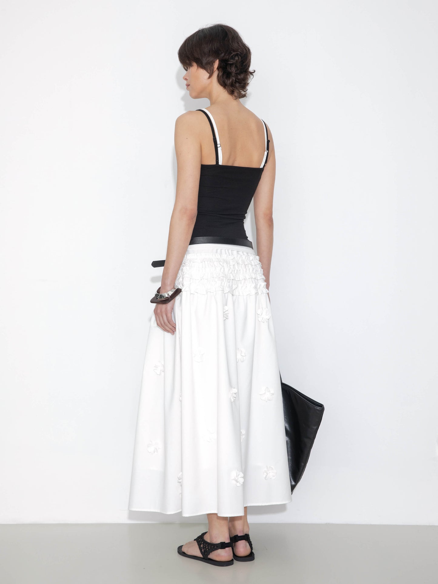 3D Floral Maxi Skirt