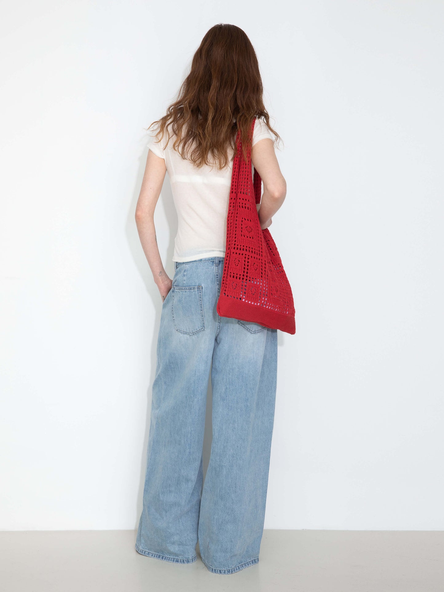 Wide-Leg Straight Jeans with Belt