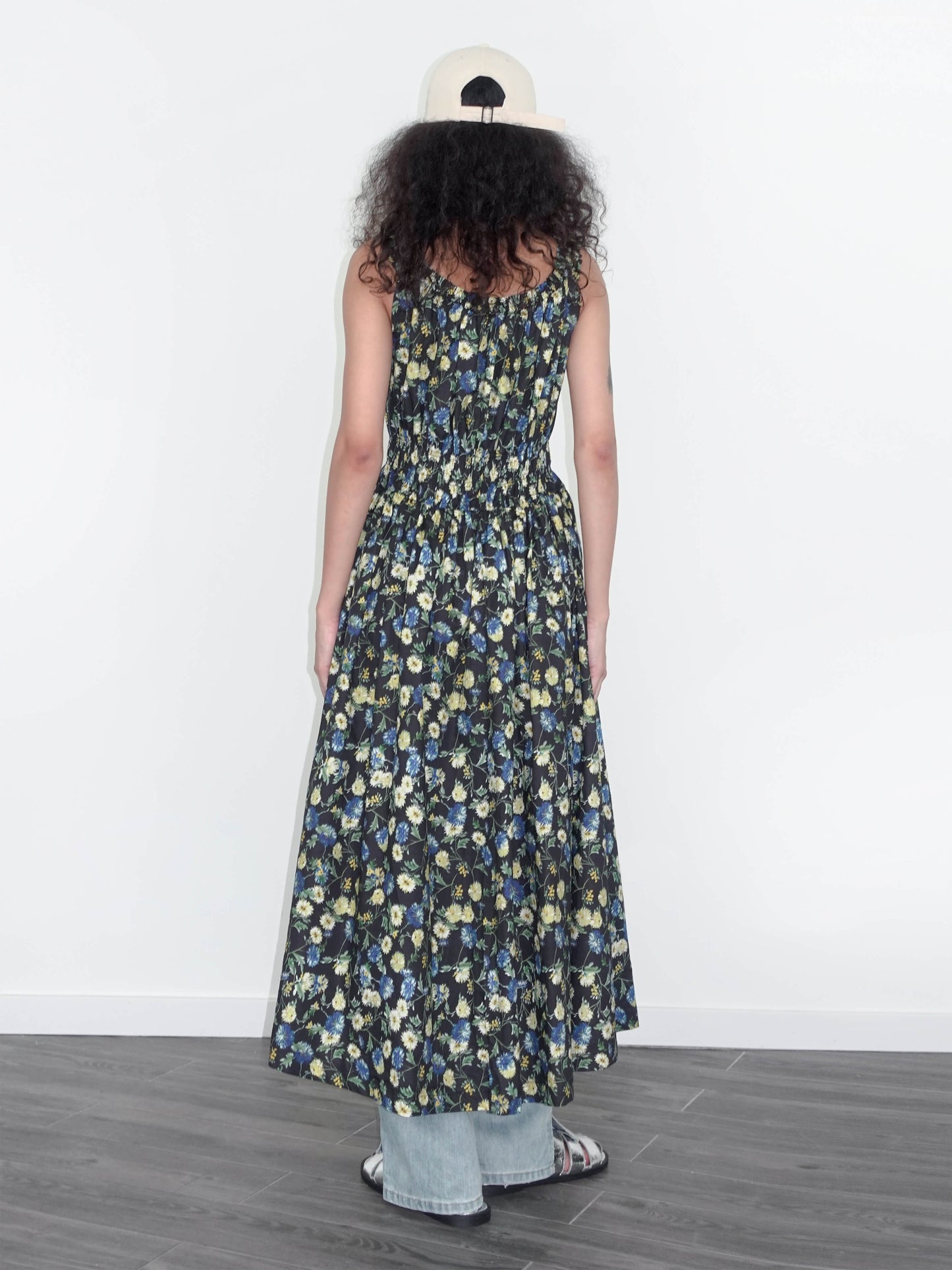 High Waist Floral Sling Dress