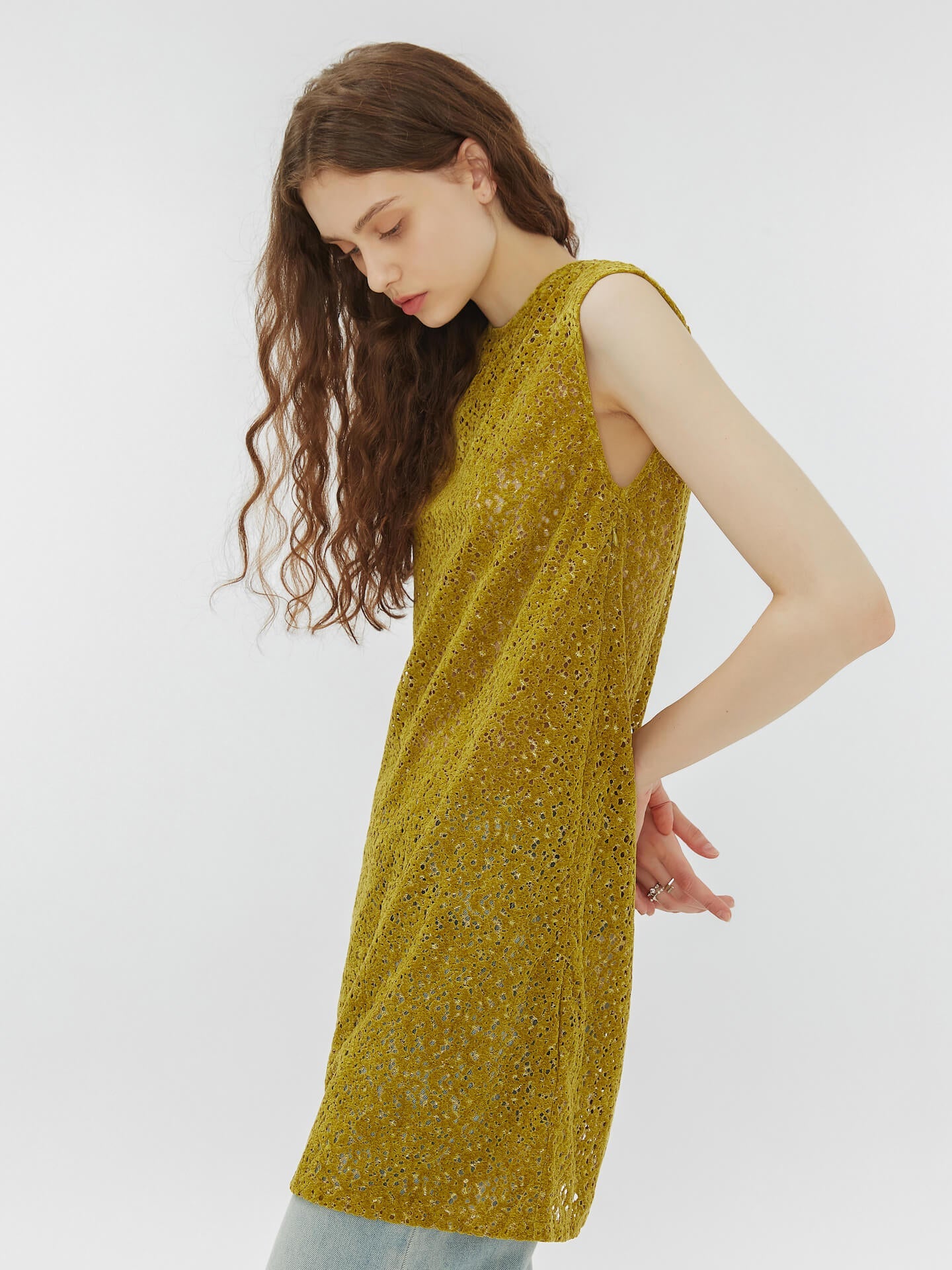 Round Neck Sleeveless A-line Dress