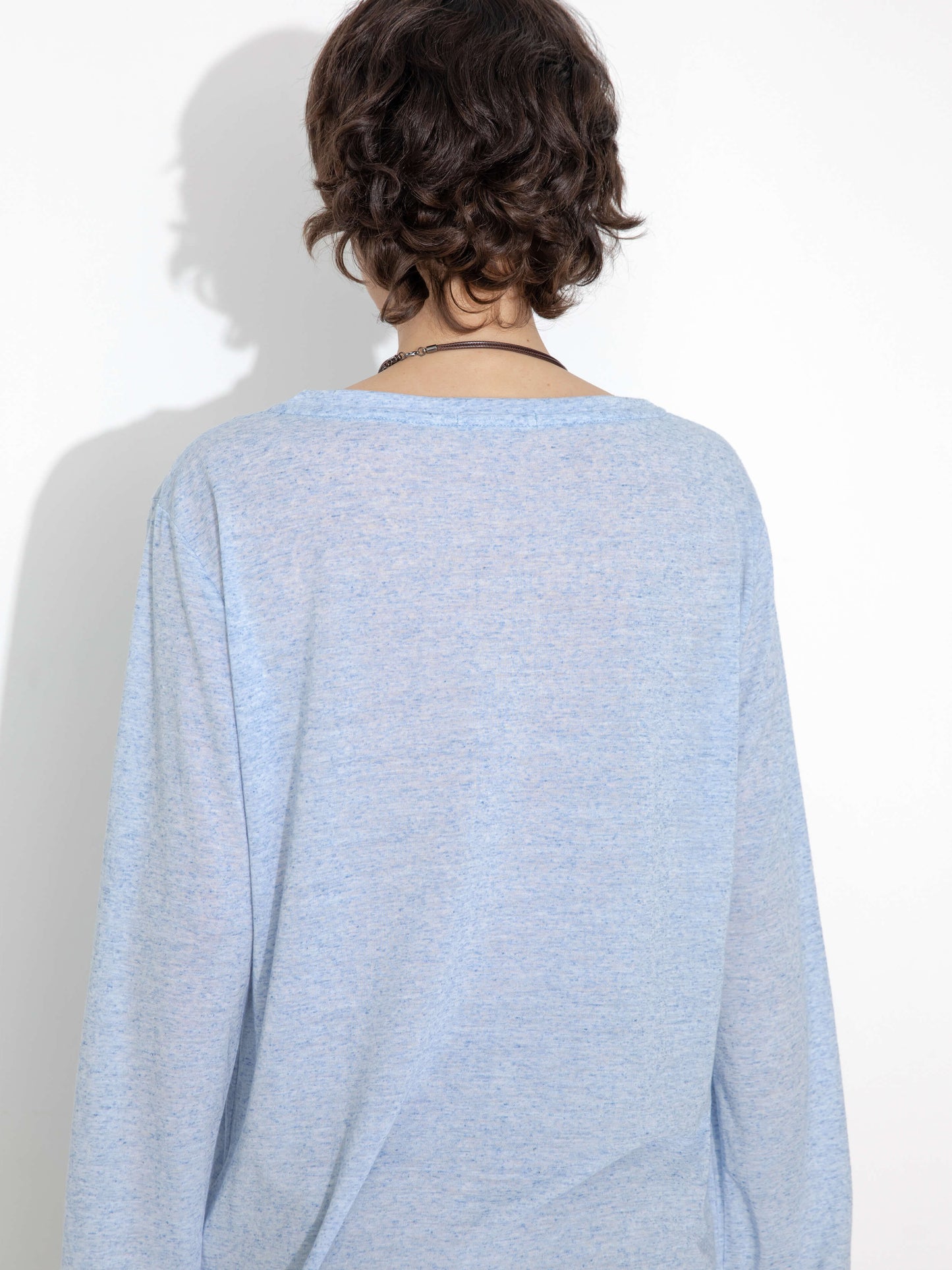 Loose Crew Neck Long Sleeve Knit Top