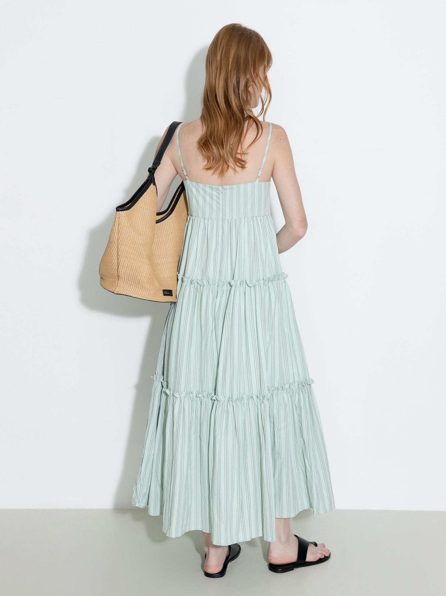 Strap Striped Cake Dress