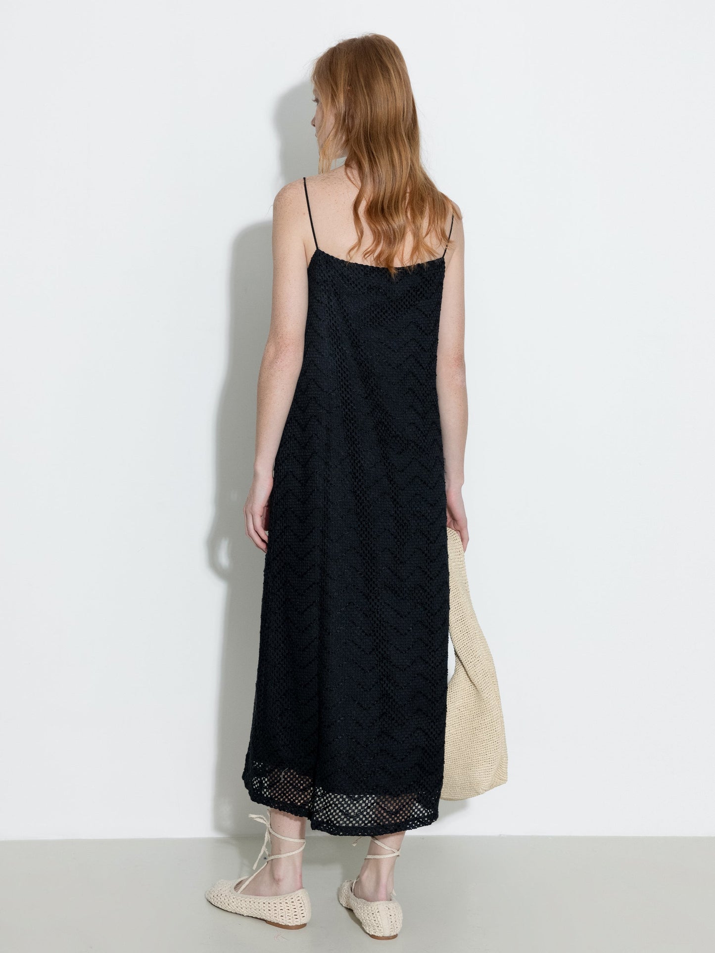 Lace Hollow Out A-Line Sling Dress
