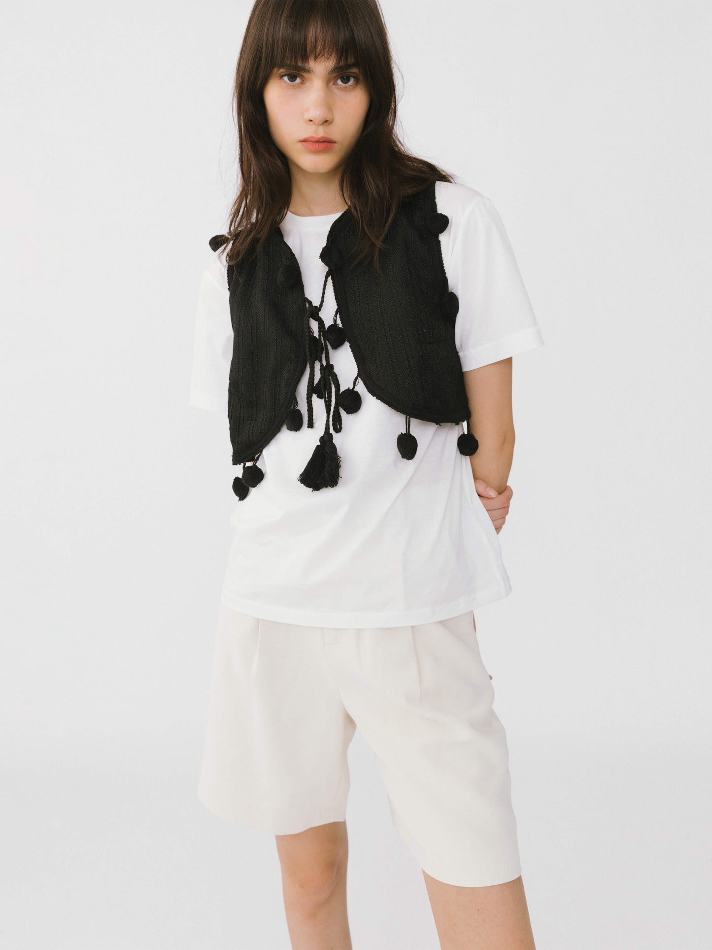 Asymmetric Cut Out Tailored Shorts