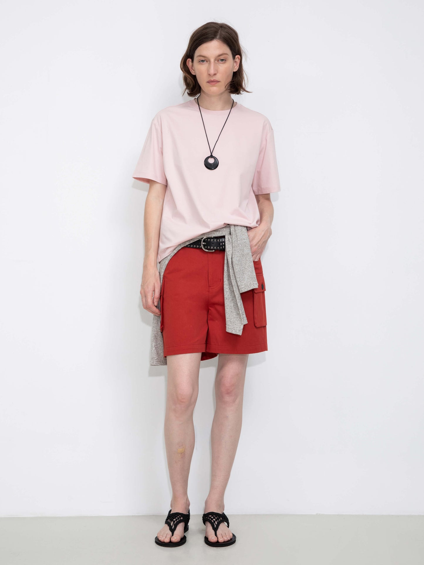 C by CUBIC Oversized Crew Neck Solid T-Shirt