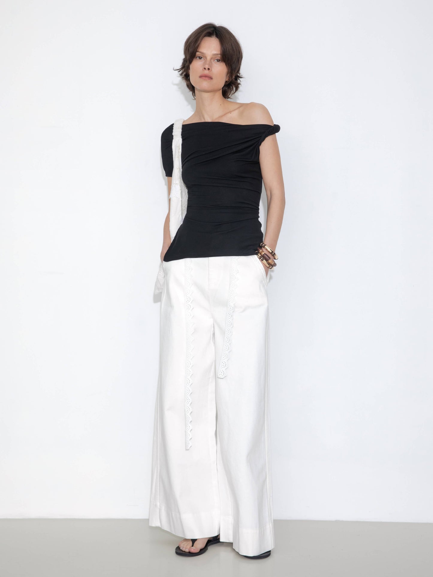Slim-Fit One-Shoulder T-Shirt