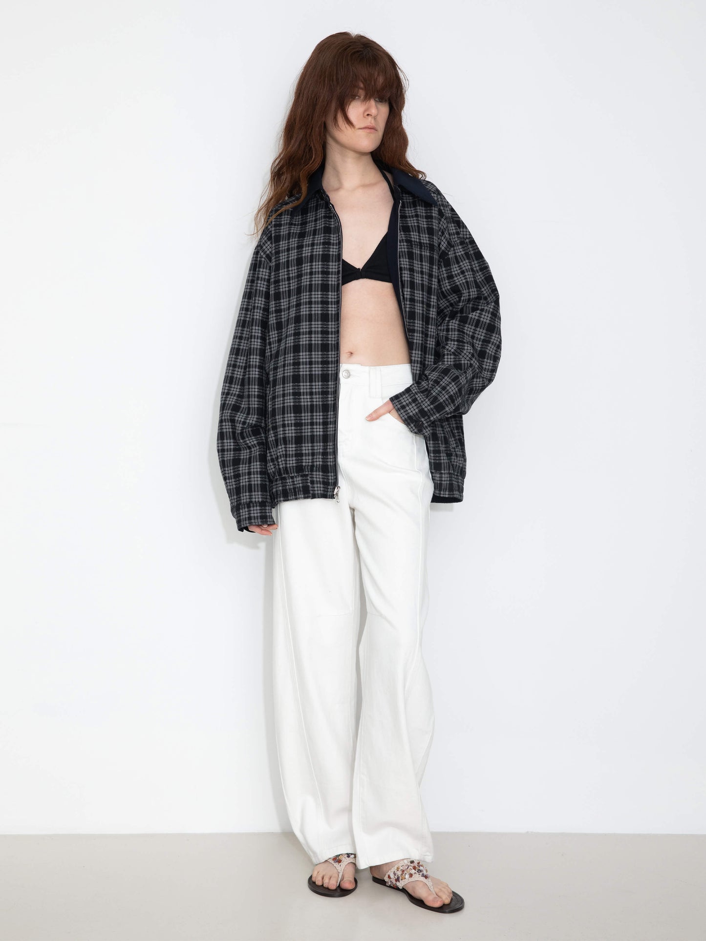 Reversible Jacket with Color-Block Collar